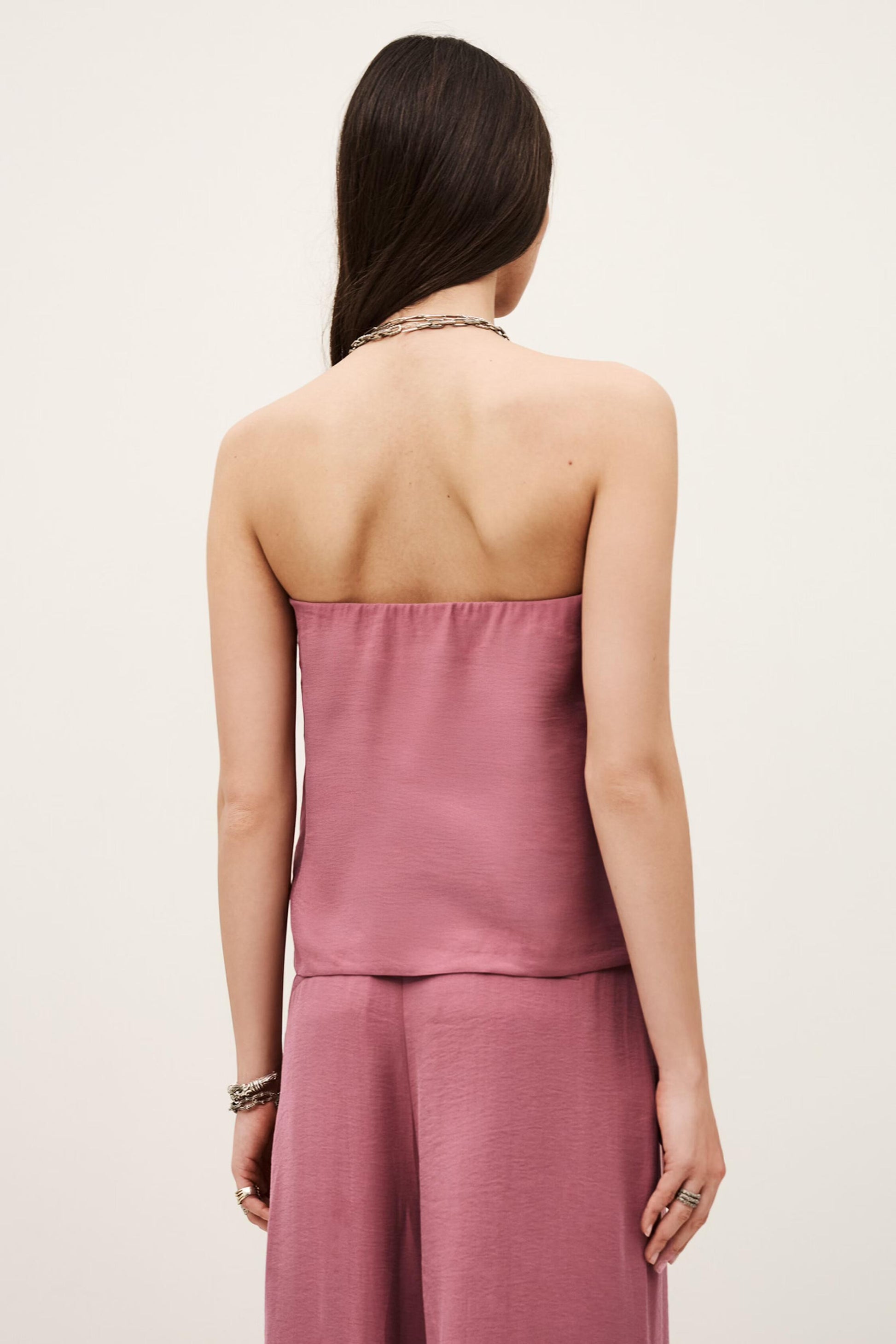 ba&sh Strapless Bustier Top Deborah Pink