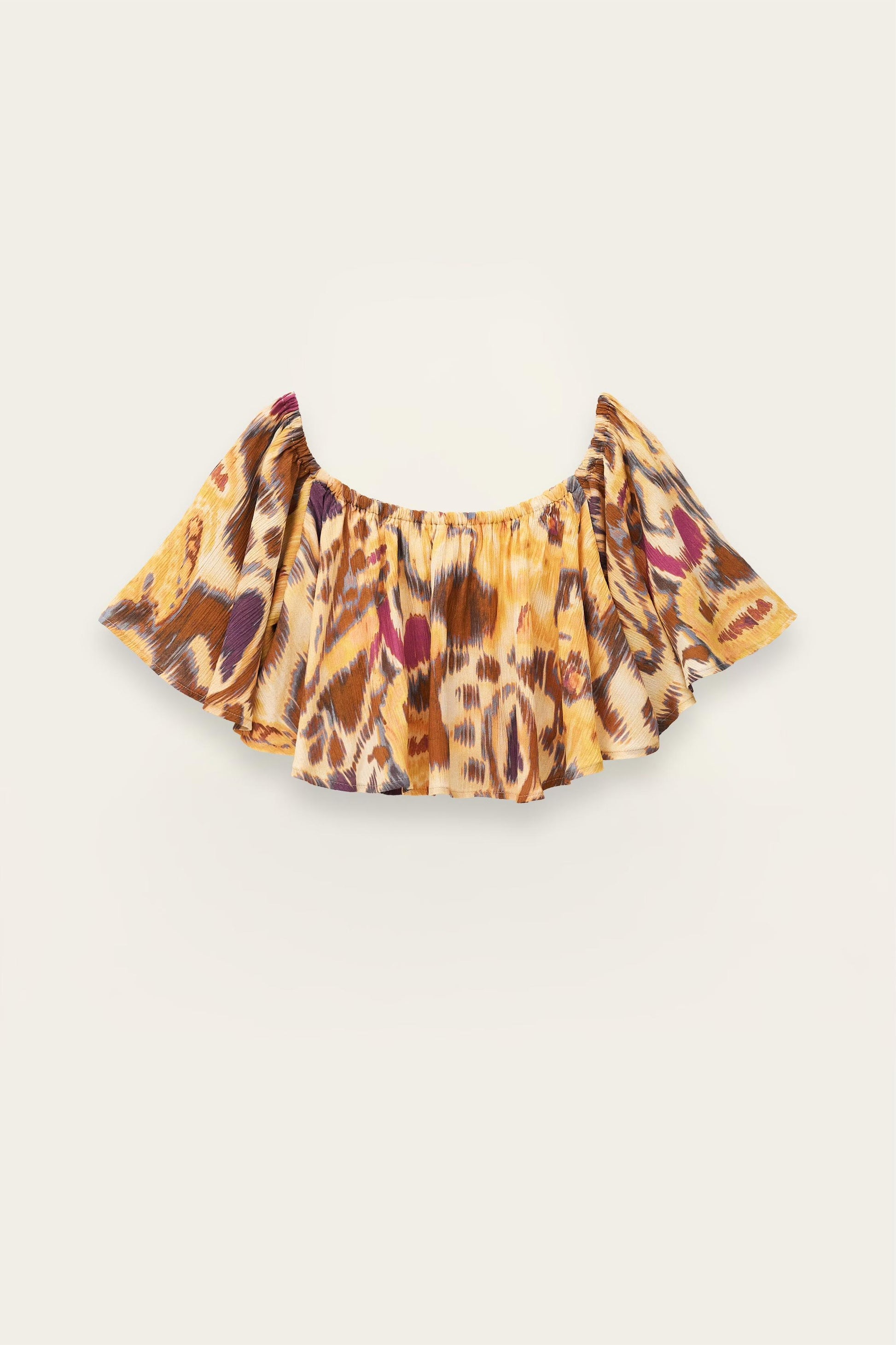 ba&sh Strapless Ruffled Top Manthea Yellow