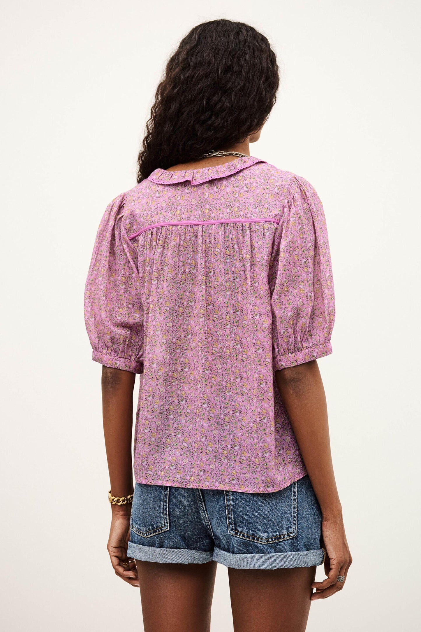 ba&sh Patterned Shirt Physalys Pink