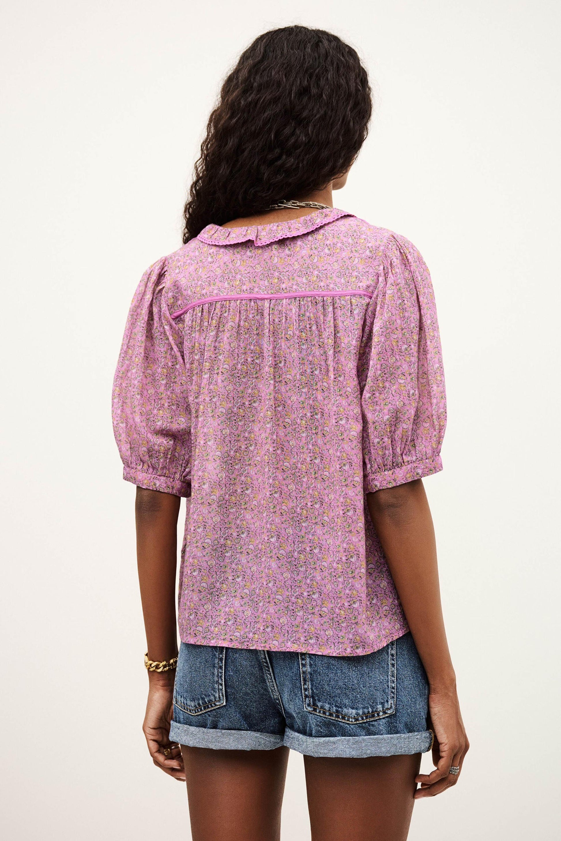 ba&sh Patterned Shirt Physalys Pink