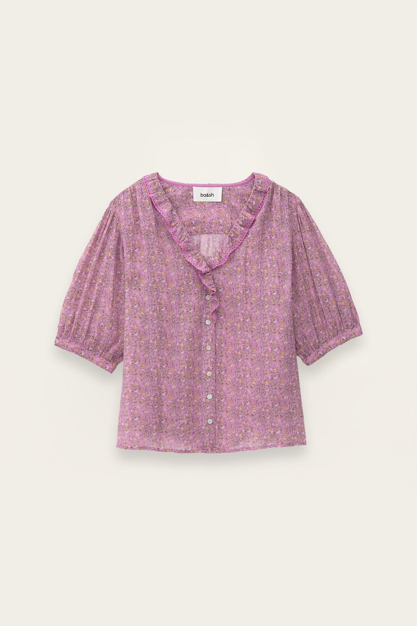 ba&sh Patterned Shirt Physalys Pink