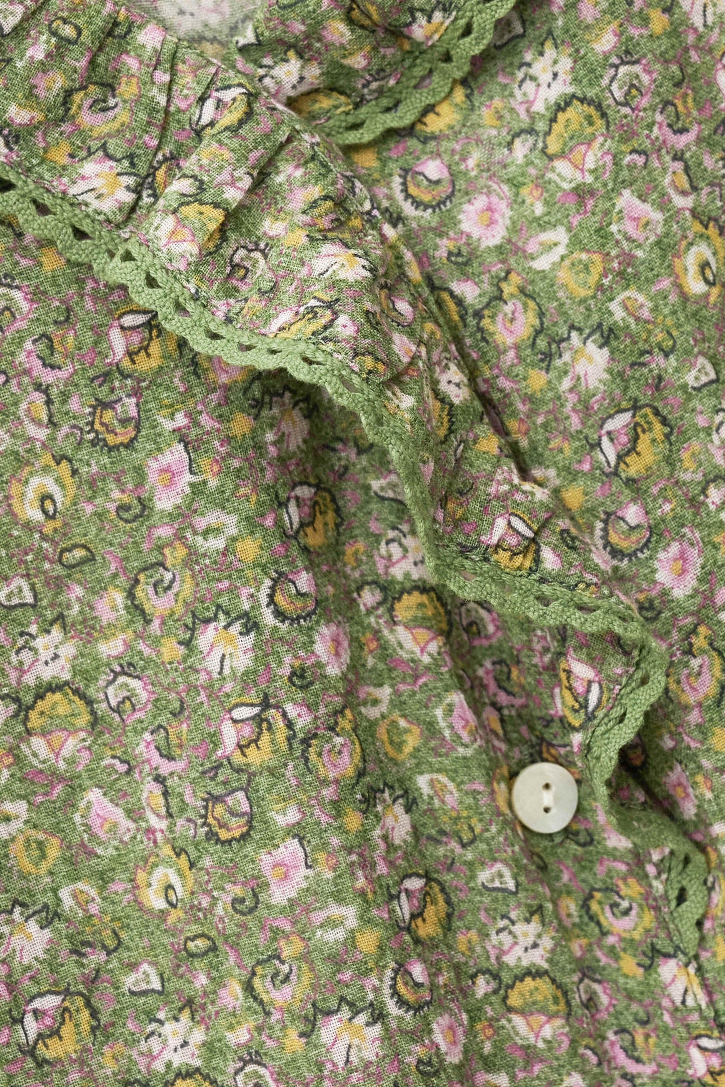 ba&sh Patterned Shirt Physalys Green