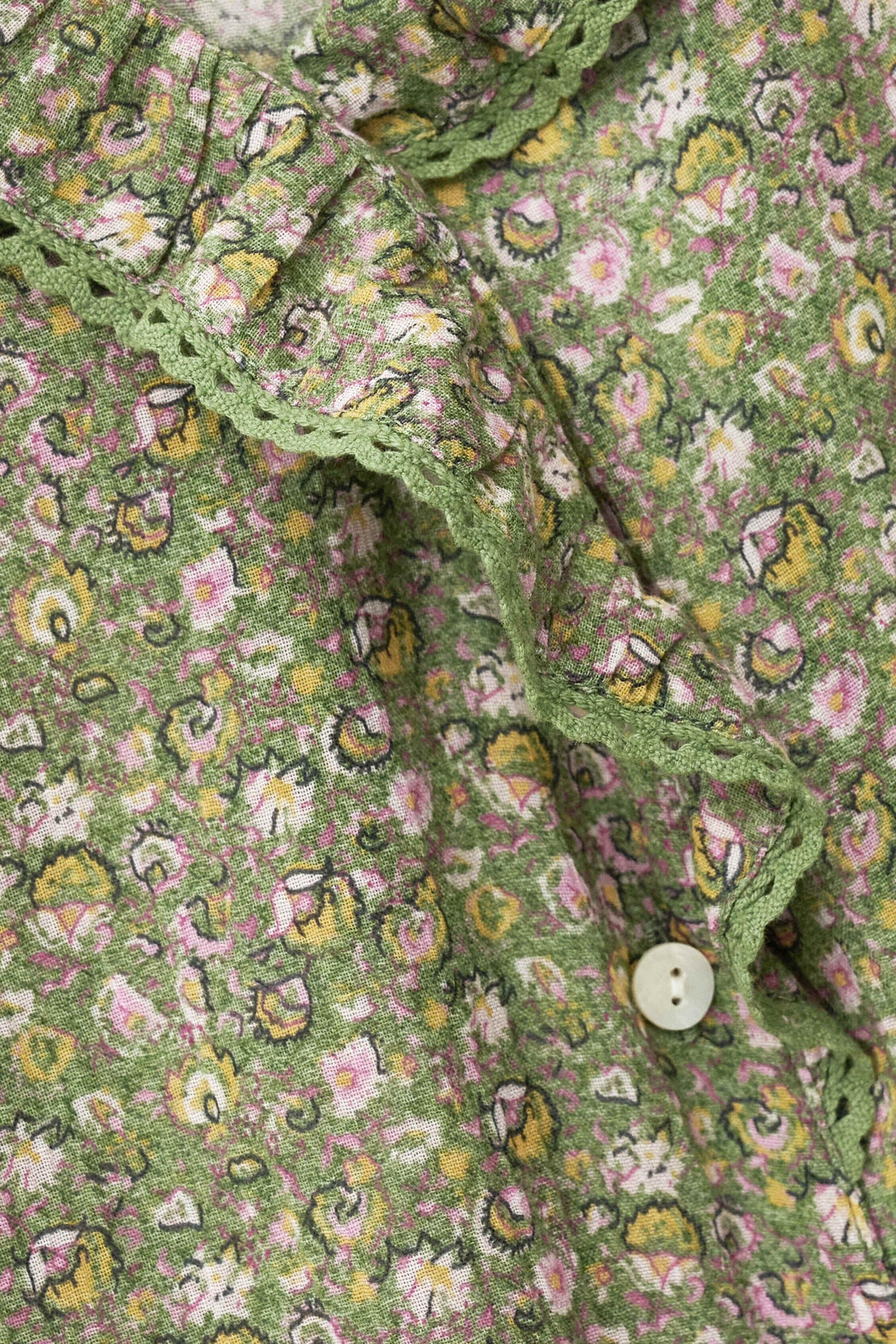 ba&sh Patterned Shirt Physalys Green
