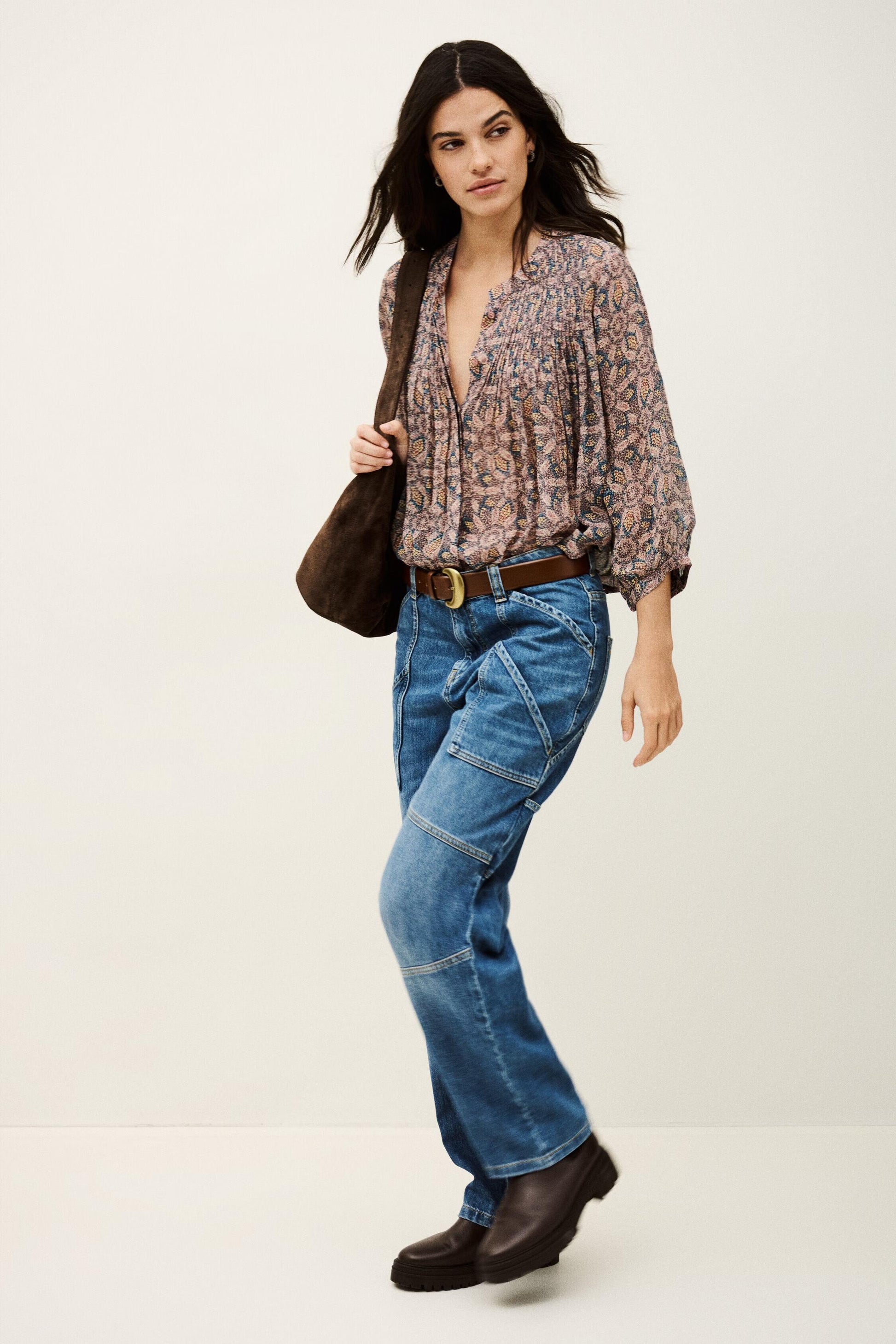 ba&sh Flowy Shirt Tazio Blue