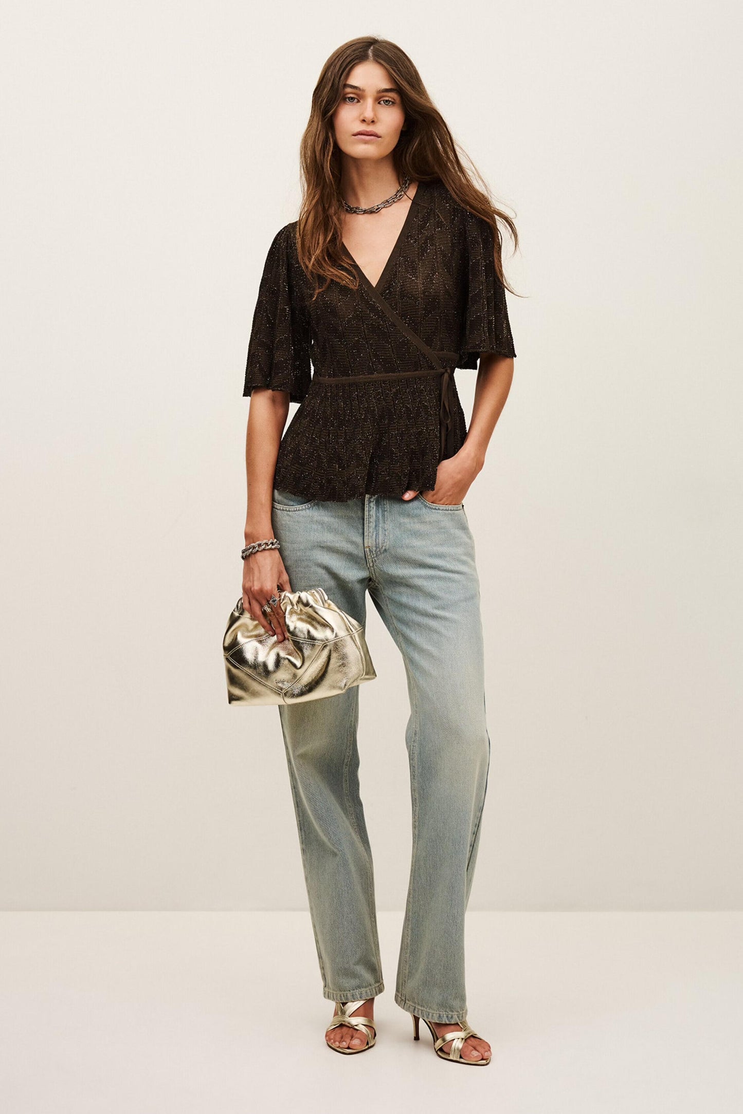 ba&sh Knit Top Wendy Brown