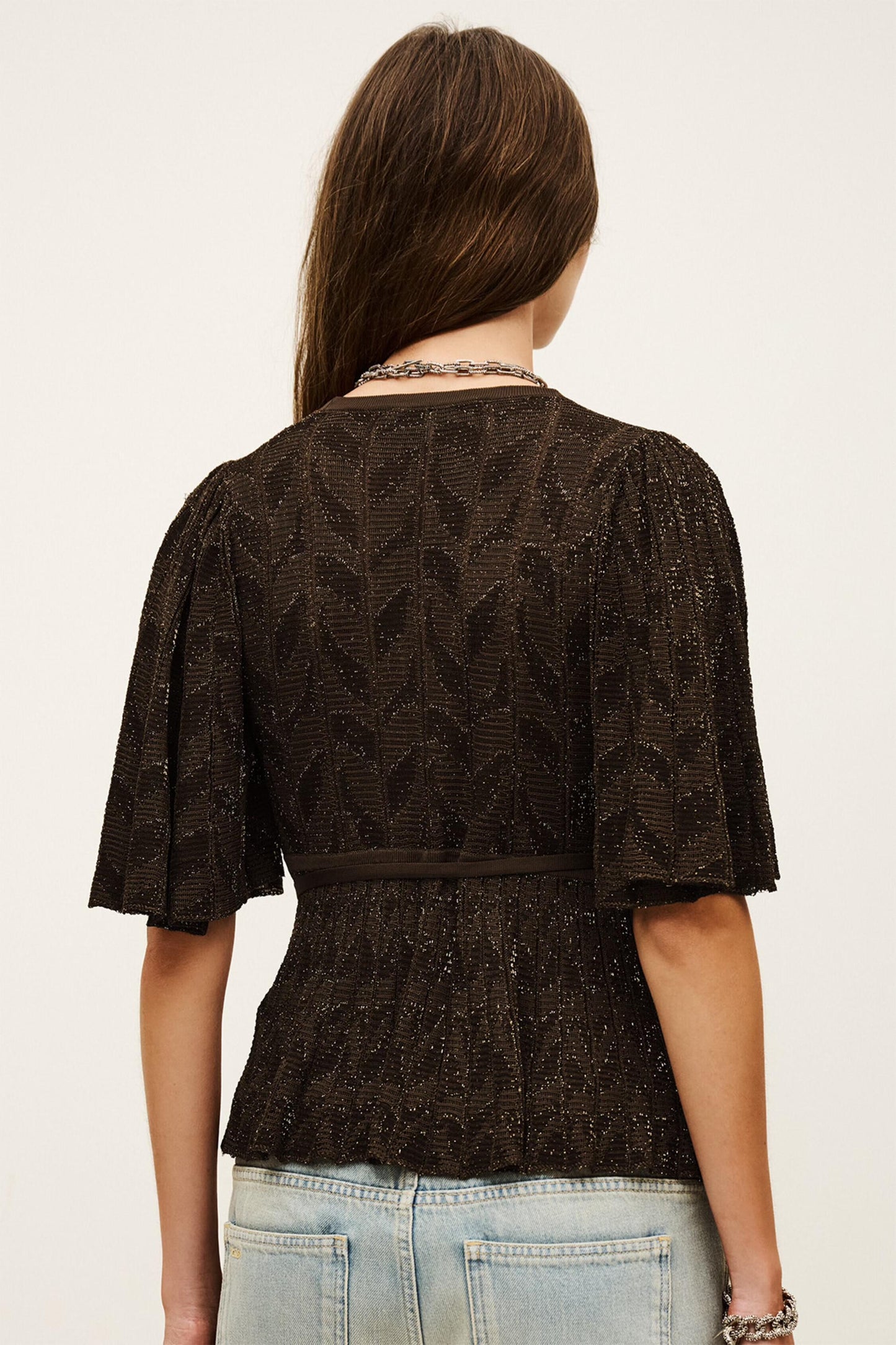 ba&sh Knit Top Wendy Brown