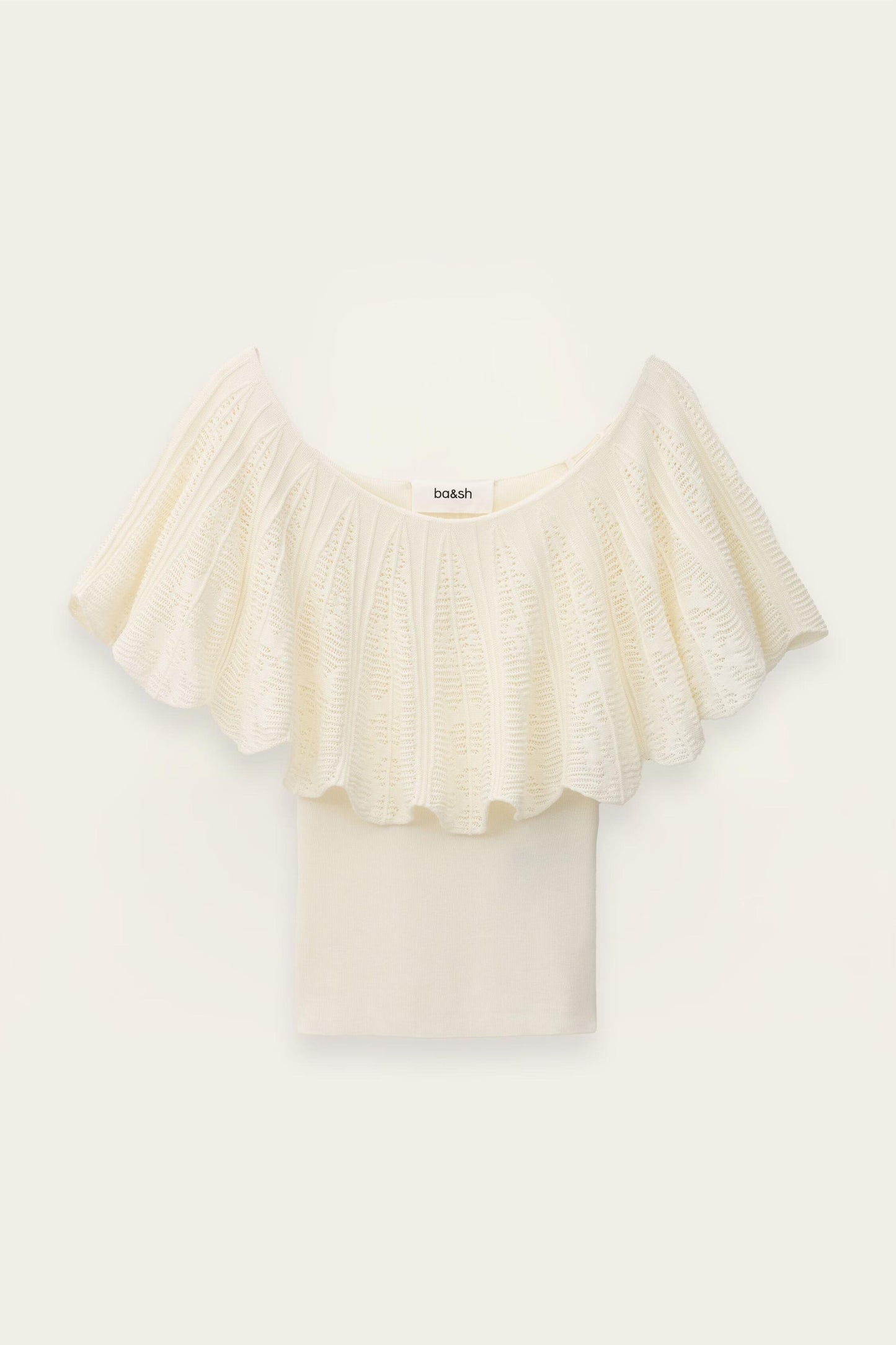 ba&sh Off-The-Shoulder Top Salda Off-White