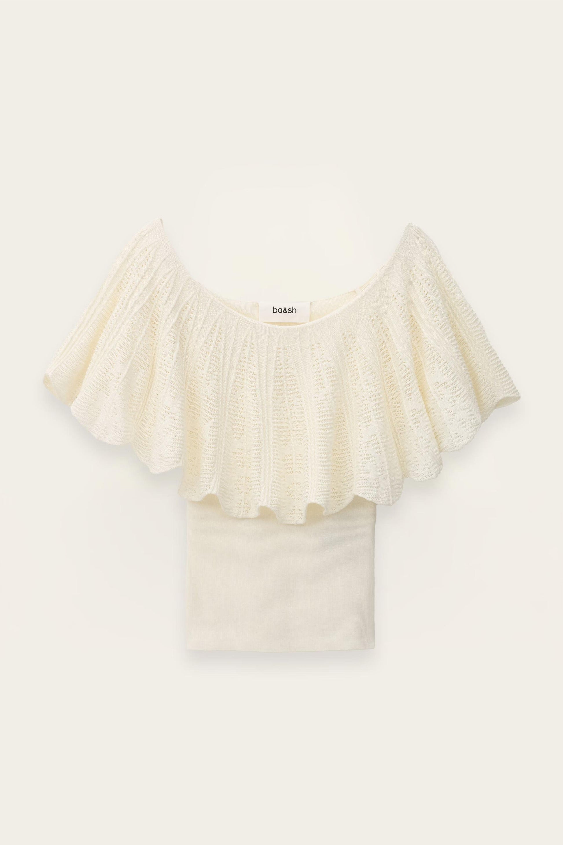 ba&sh Off-The-Shoulder Top Salda Off-White