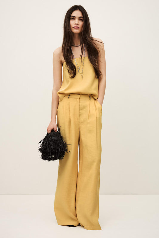 ba&sh Strapless Bustier Top Deborah Yellow