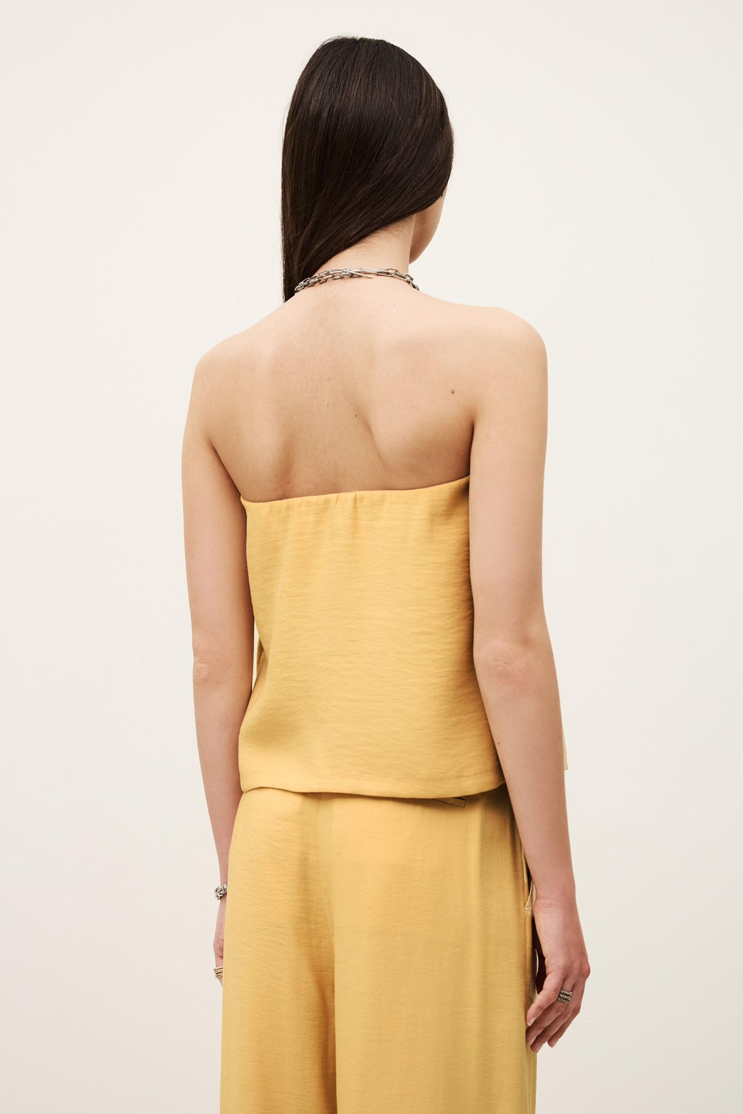 ba&sh Strapless Bustier Top Deborah Yellow