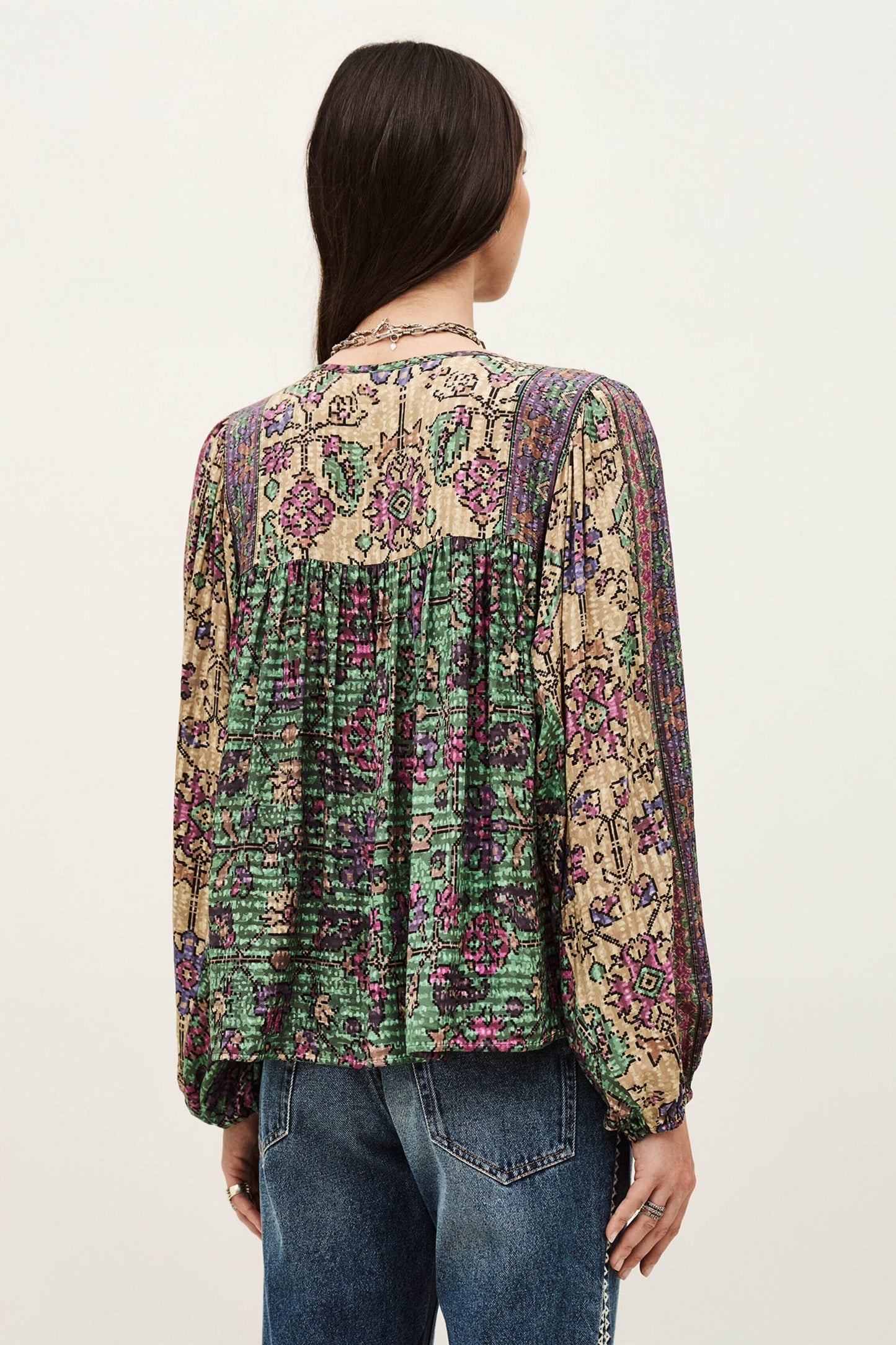 ba&sh Loose Blouse Pamila Green