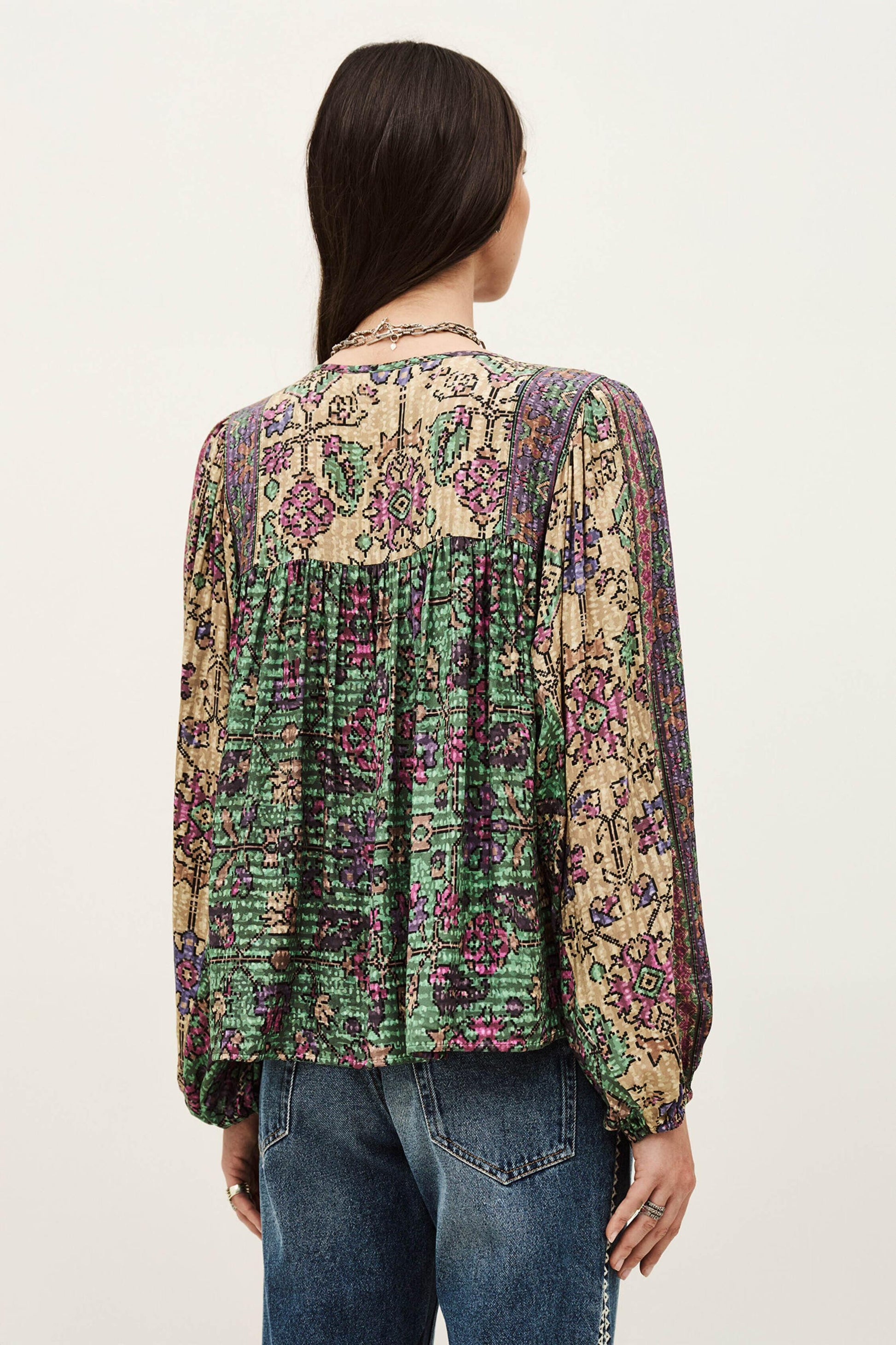 ba&sh Loose Blouse Pamila Green