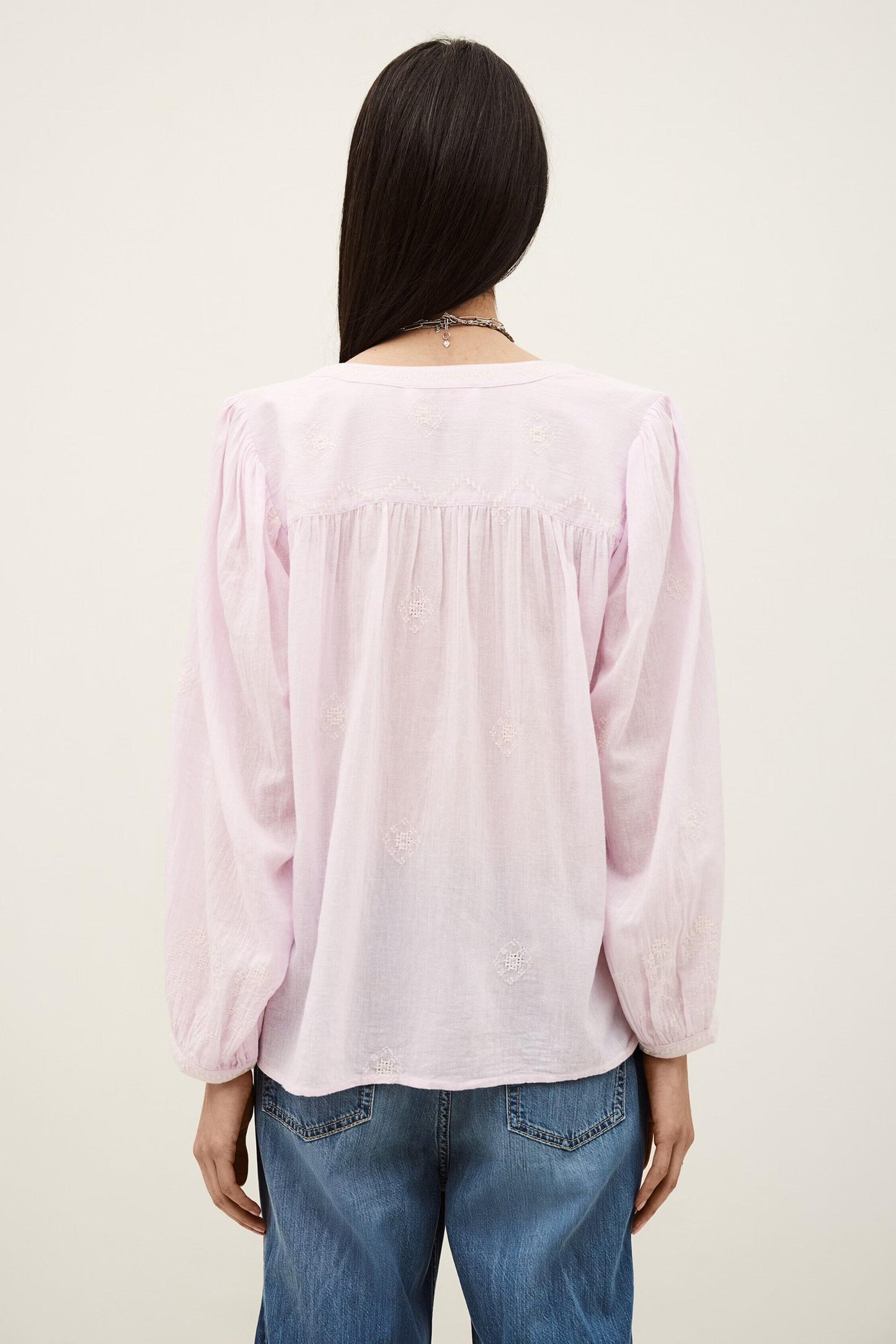 ba&sh Oversized Cotton Blouse Duha Purple