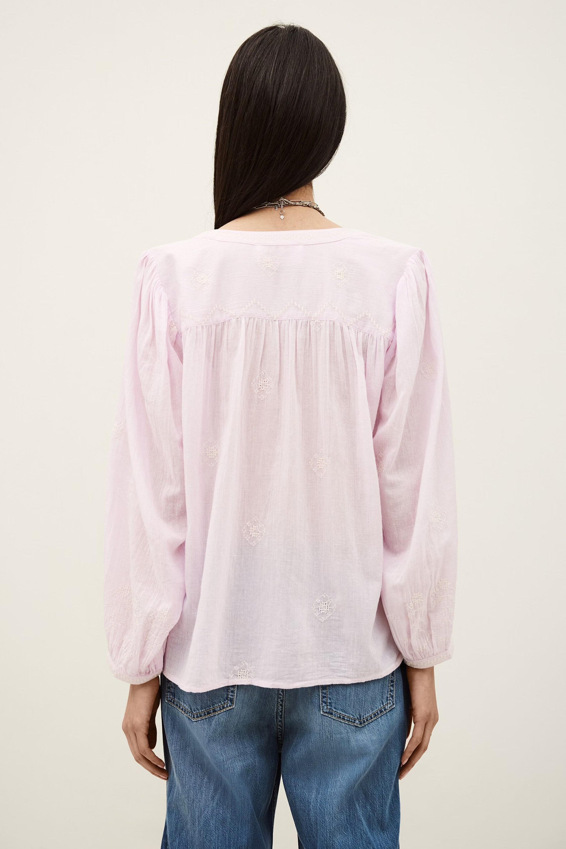 ba&sh Oversized Cotton Blouse Duha Purple