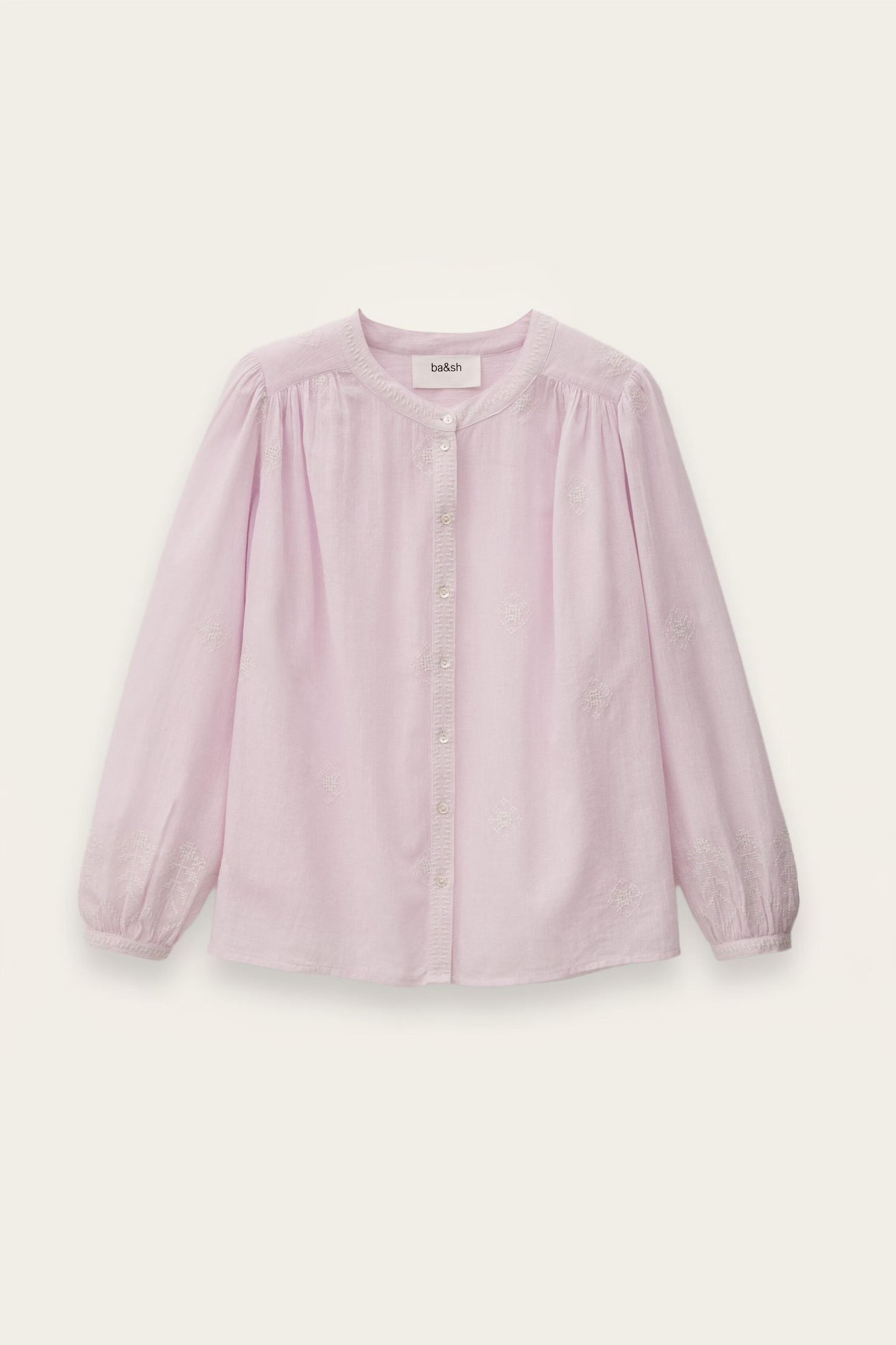 ba&sh Oversized Cotton Blouse Duha Purple