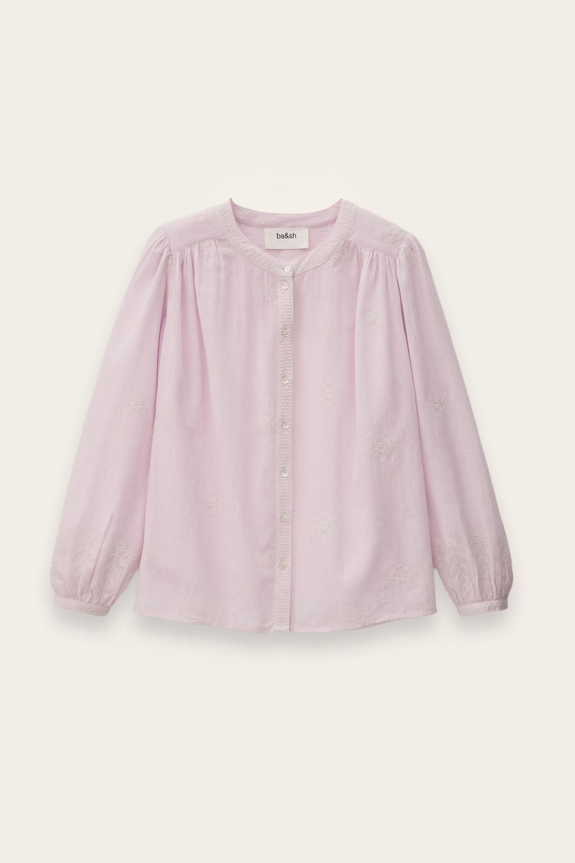 ba&sh Oversized Cotton Blouse Duha Purple