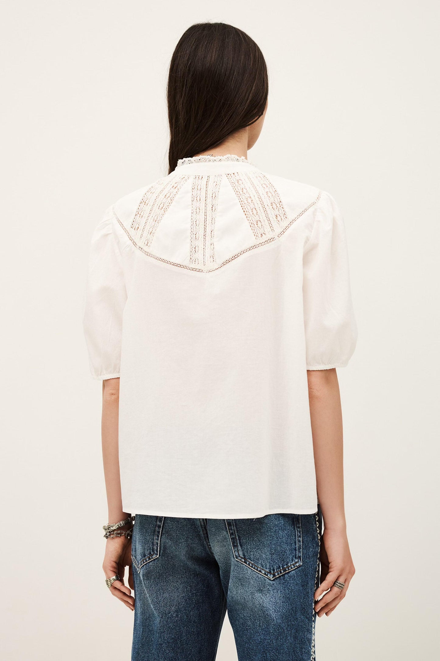 ba&sh Cotton Shirt Nella Off-White