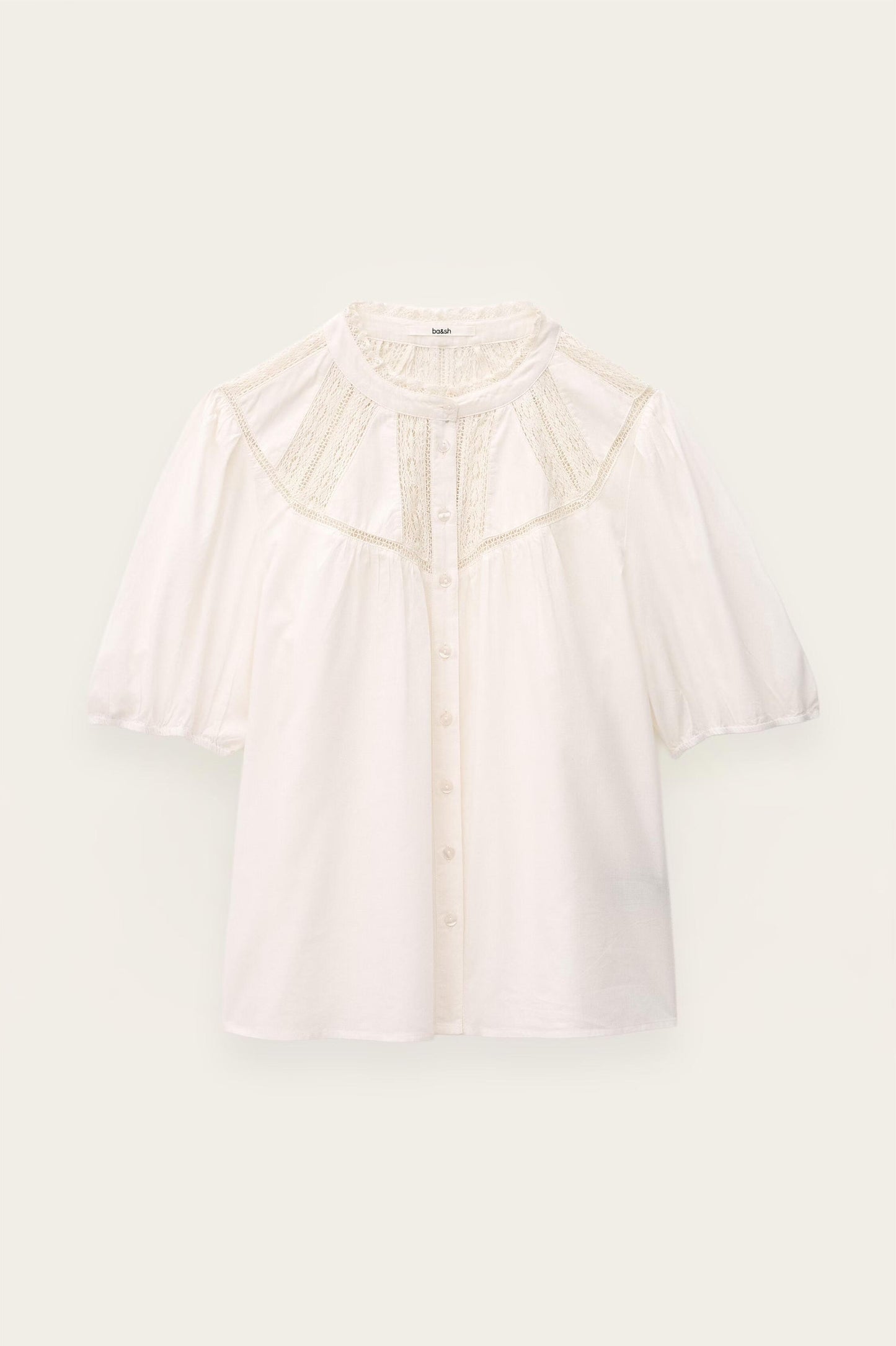 ba&sh Cotton Shirt Nella Off-White