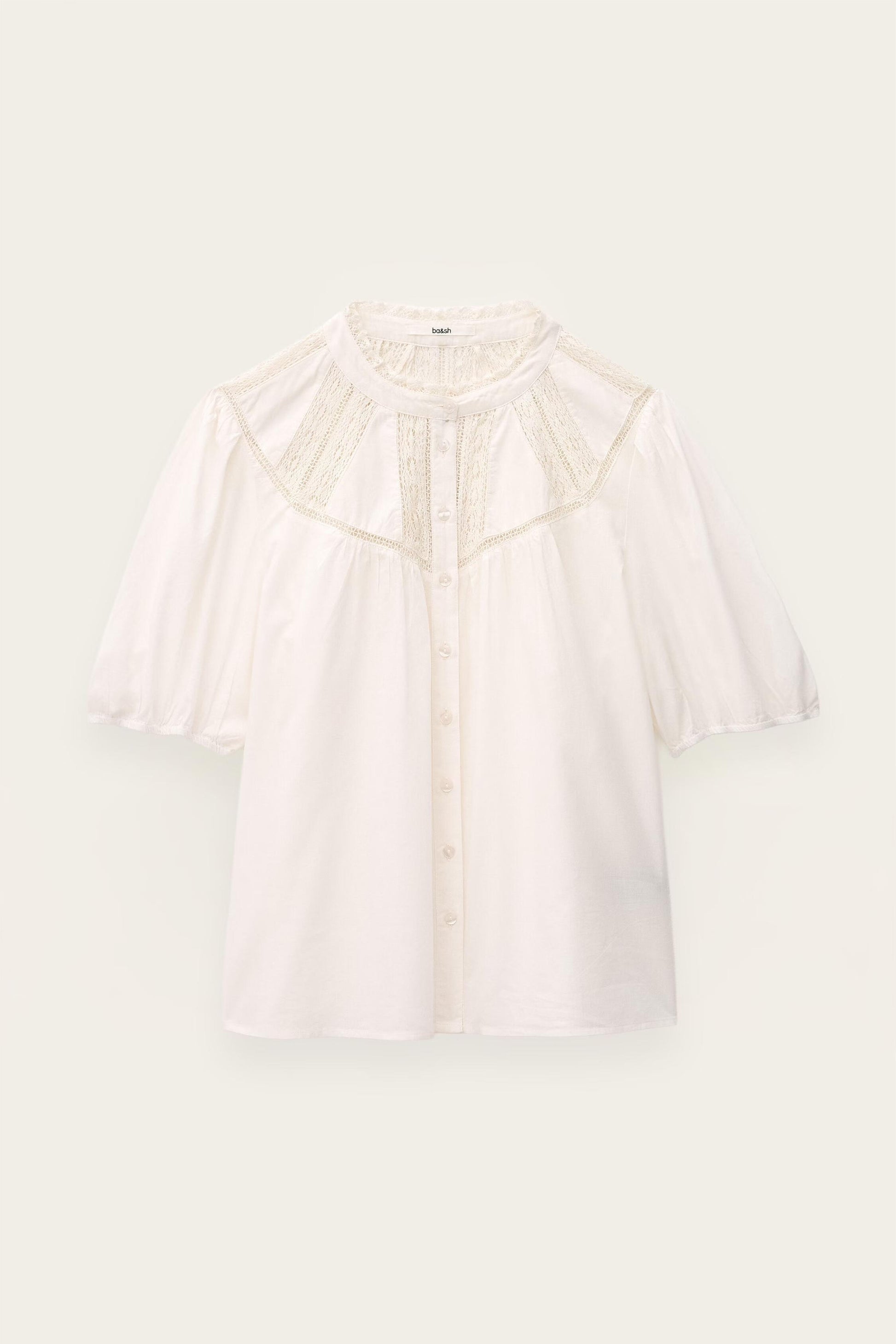 ba&sh Cotton Shirt Nella Off-White
