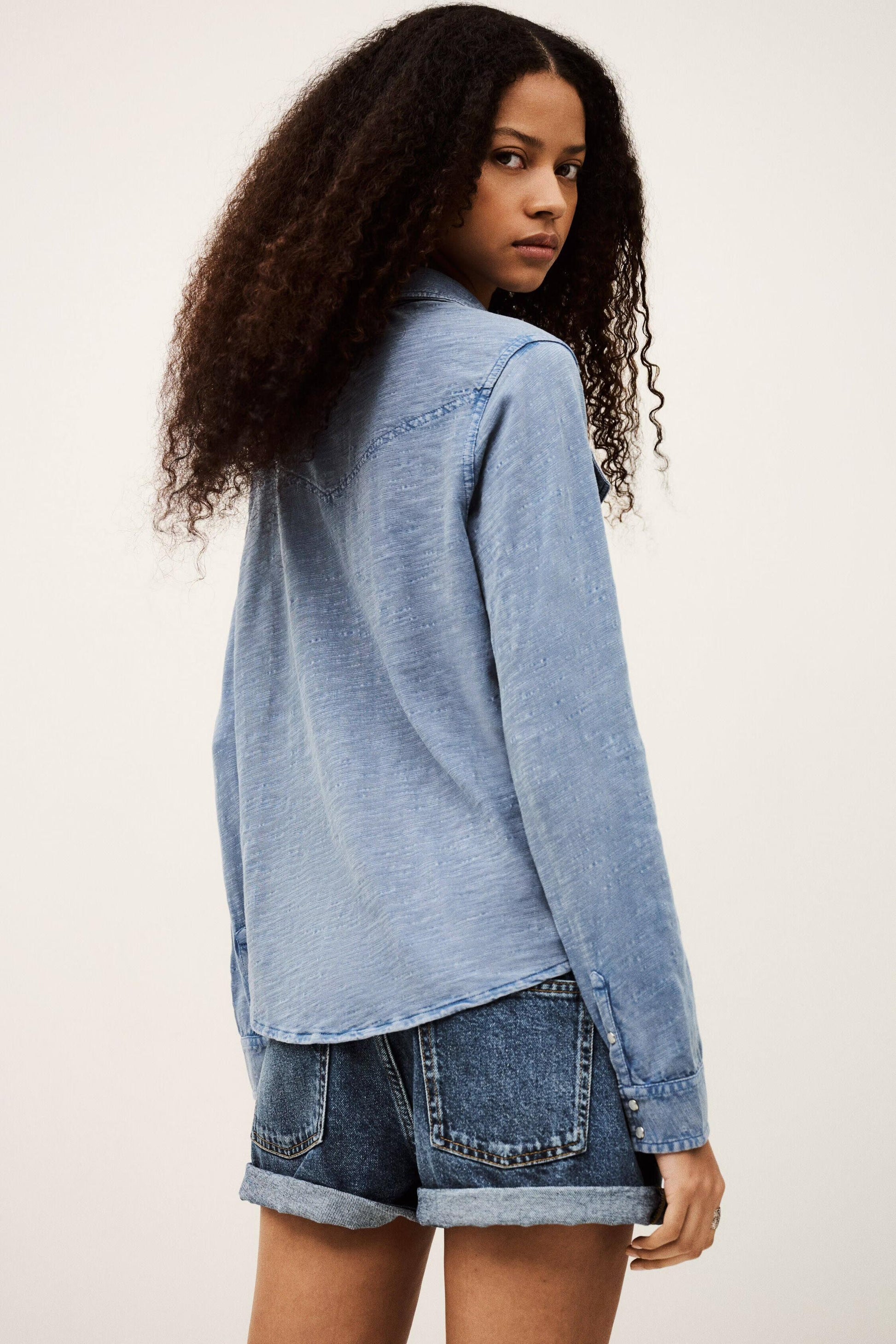 ba&sh Jersey Shirt Icare Blue
