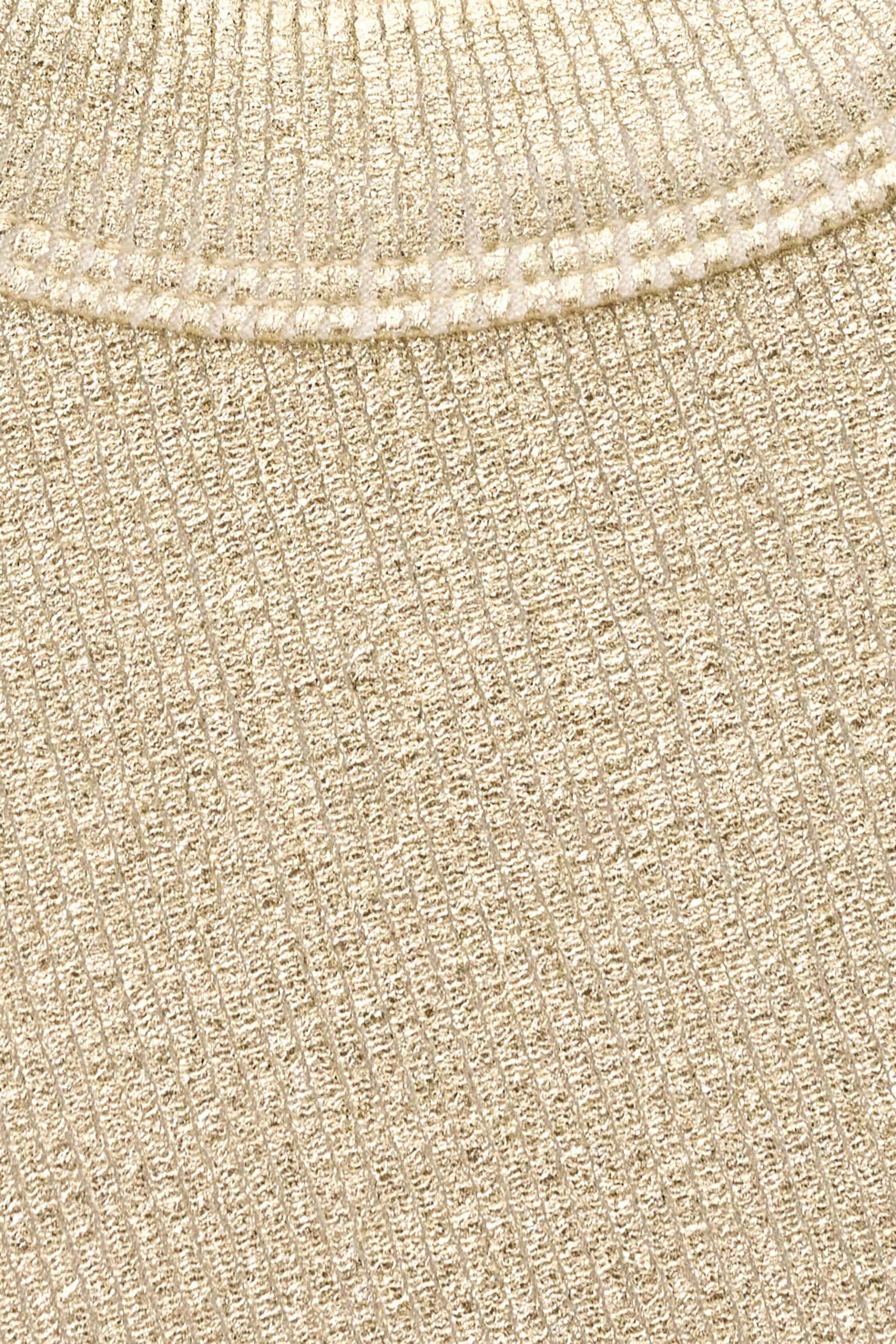 ba&sh Ribbed Lurex Effect Tank Top Shadey Gold