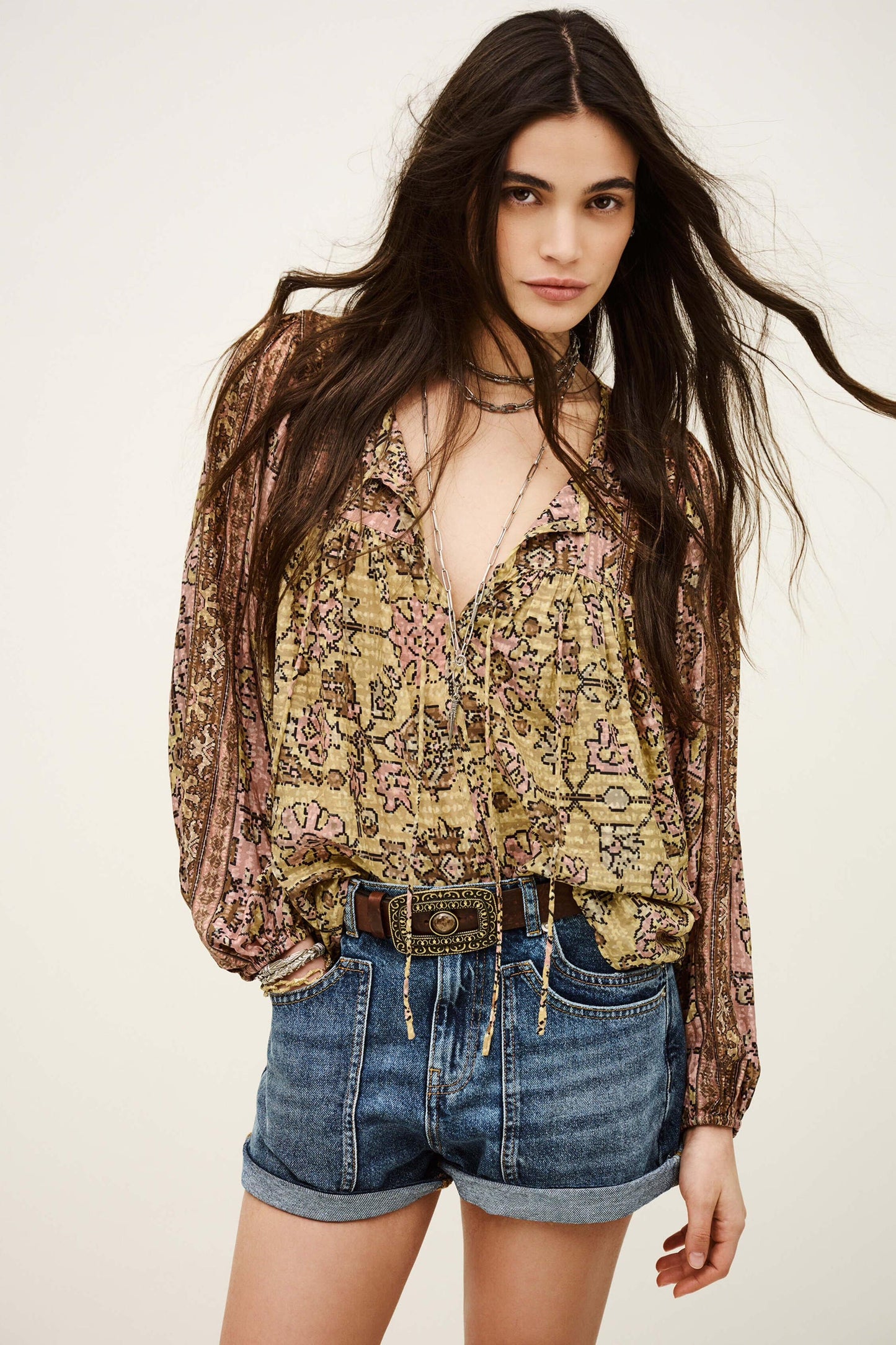 ba&sh Loose Blouse Pamila Yellow