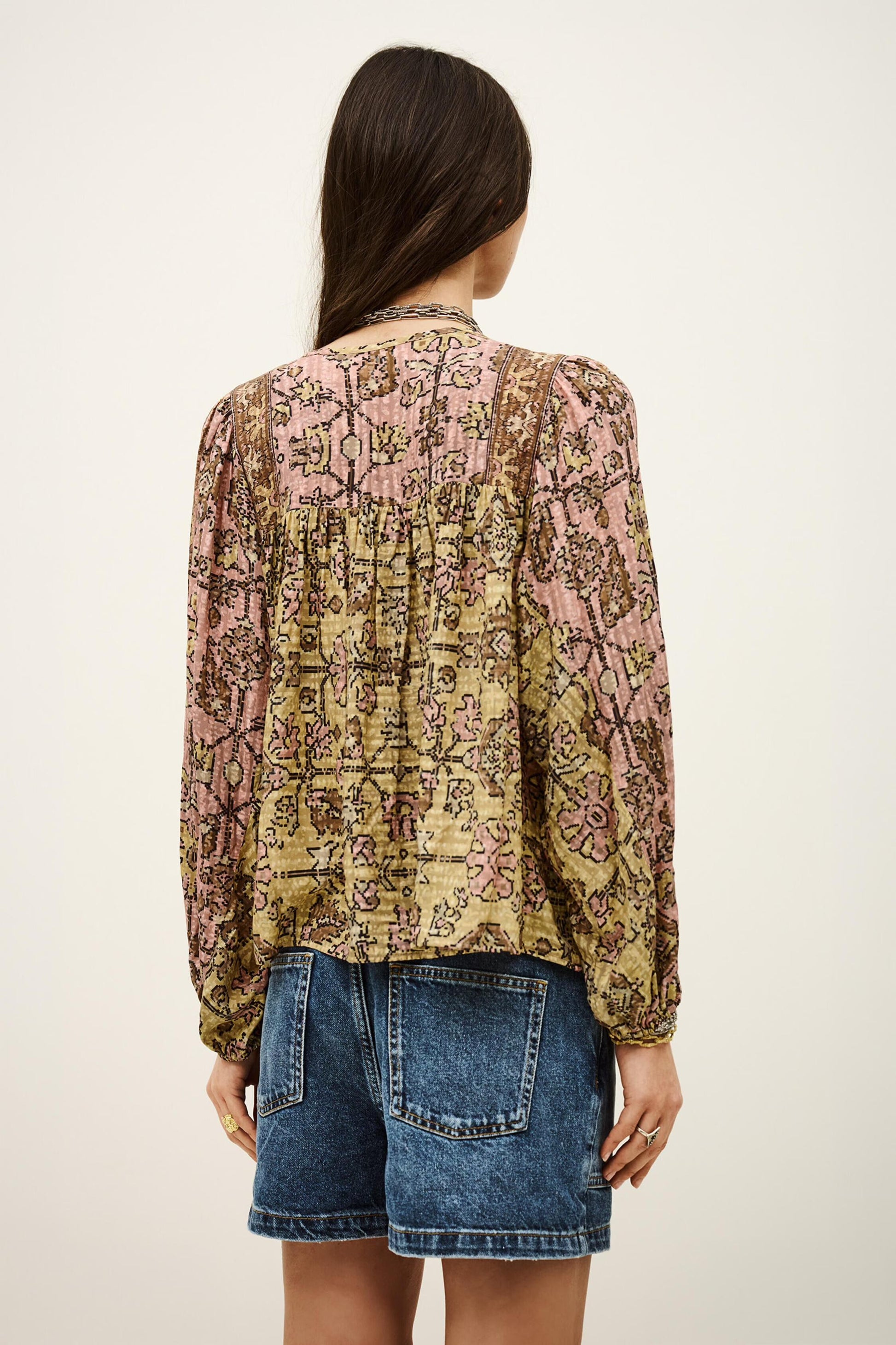 ba&sh Loose Blouse Pamila Yellow