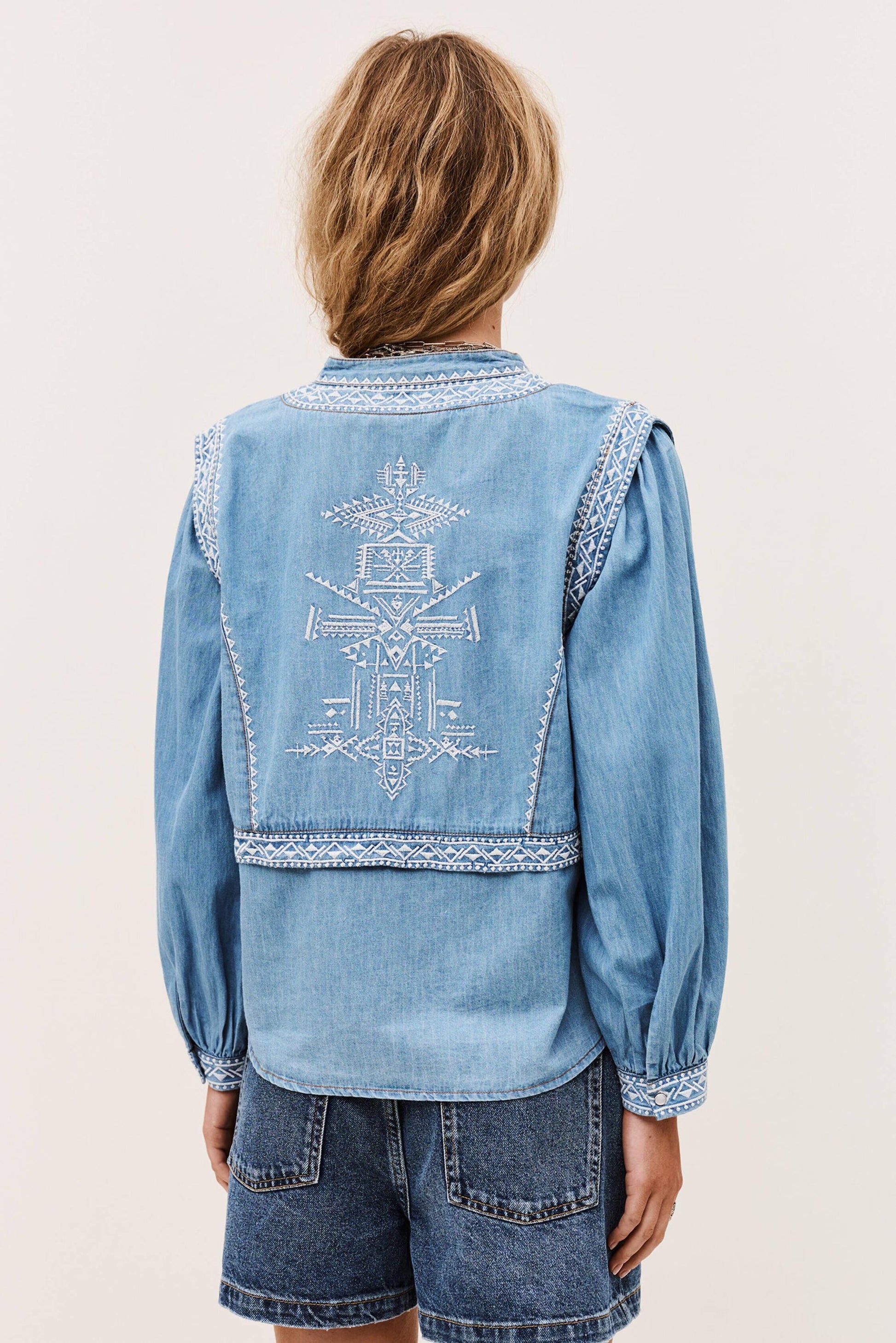 ba&sh Denim Shirt Laura Blue