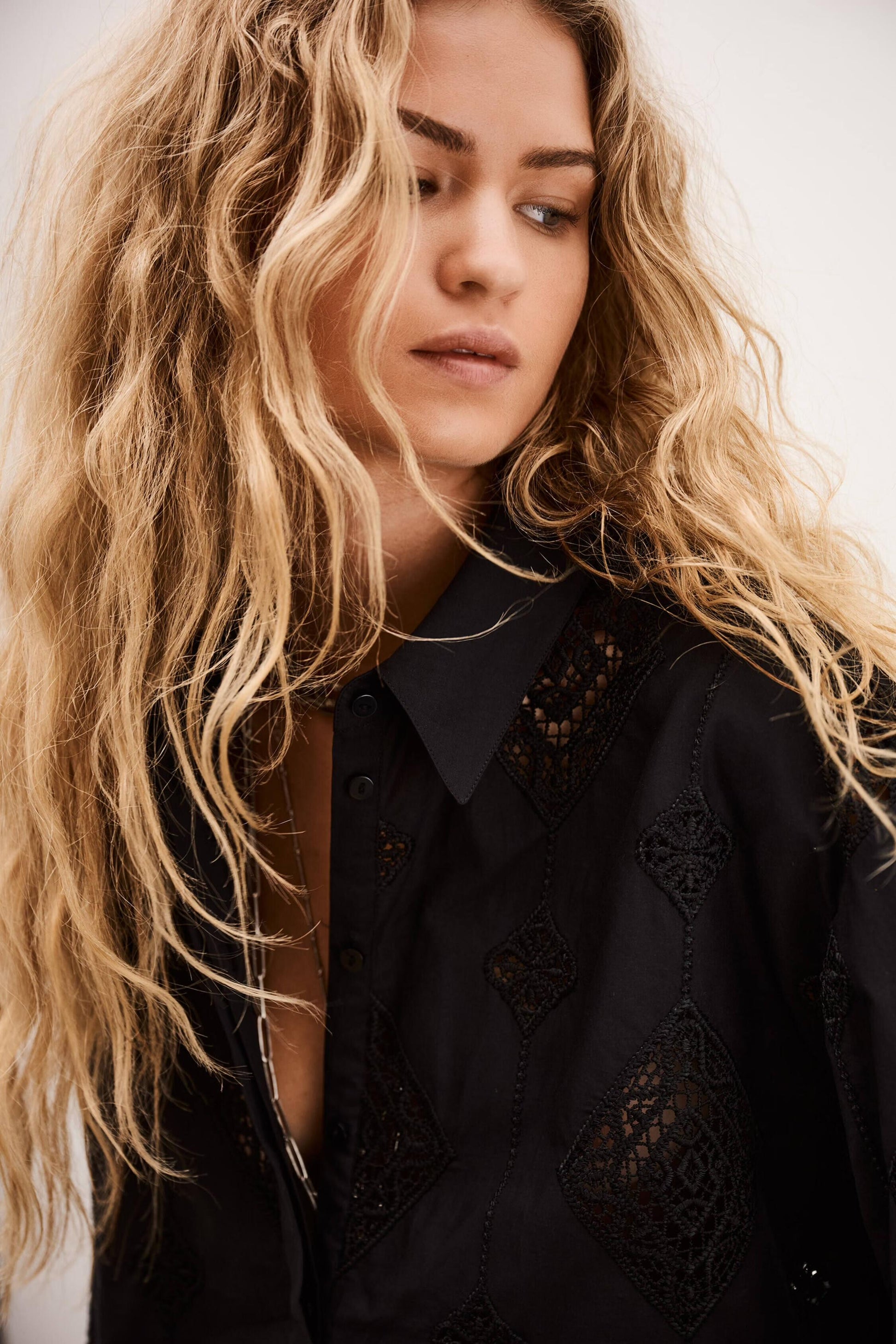 ba&sh 3/4-Sleeved Shirt Muriel Black