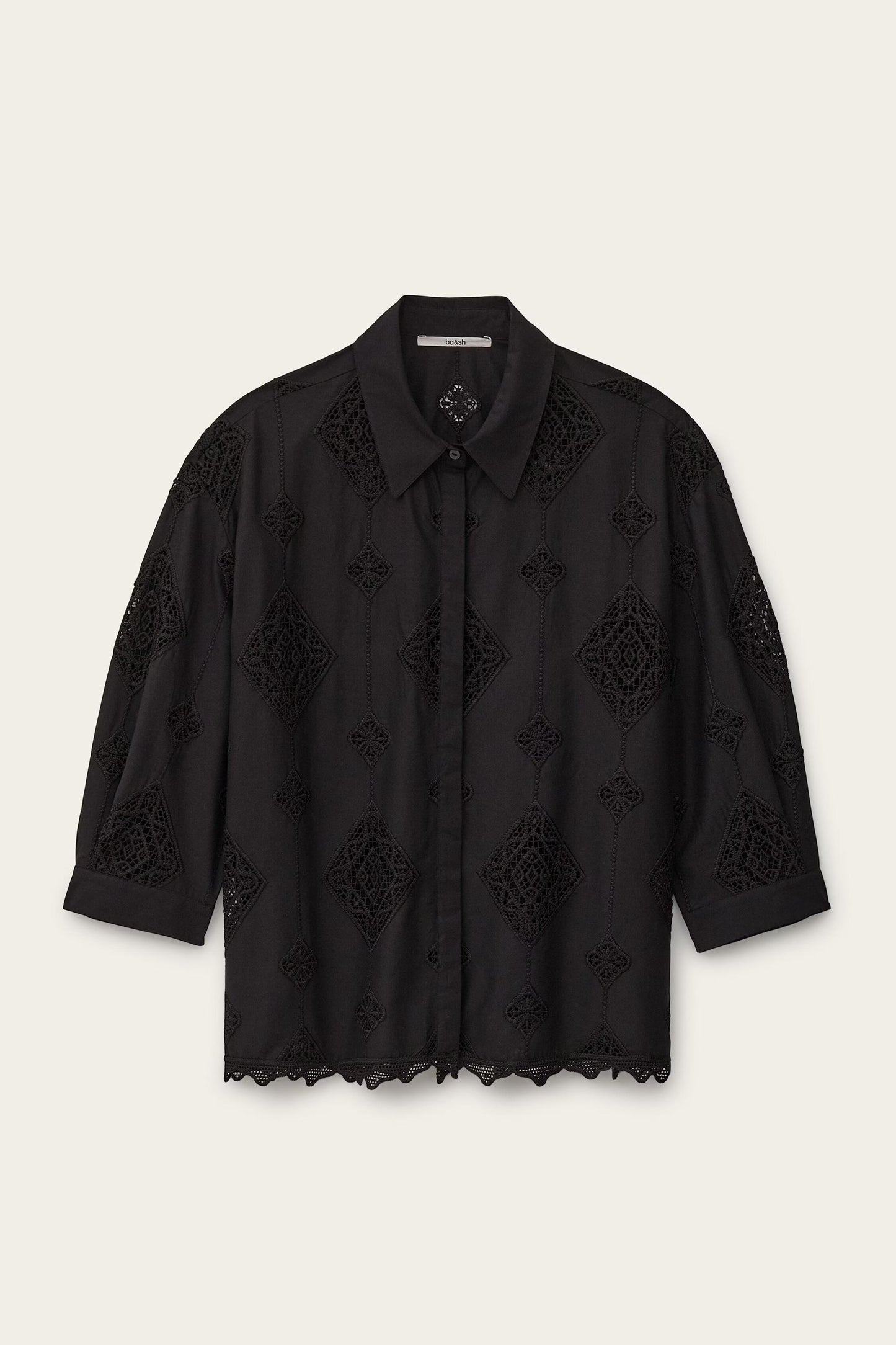 ba&sh 3/4-Sleeved Shirt Muriel Black