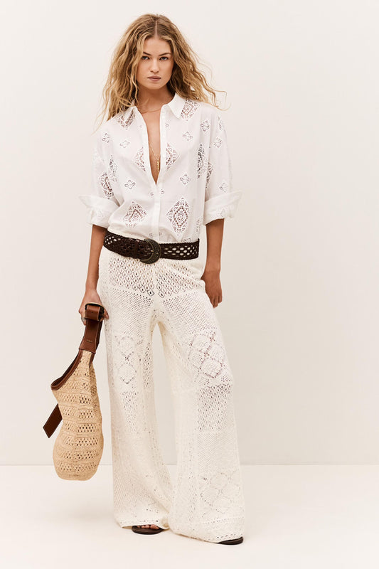 ba&sh 3/4-Sleeved Shirt Muriel Off-White