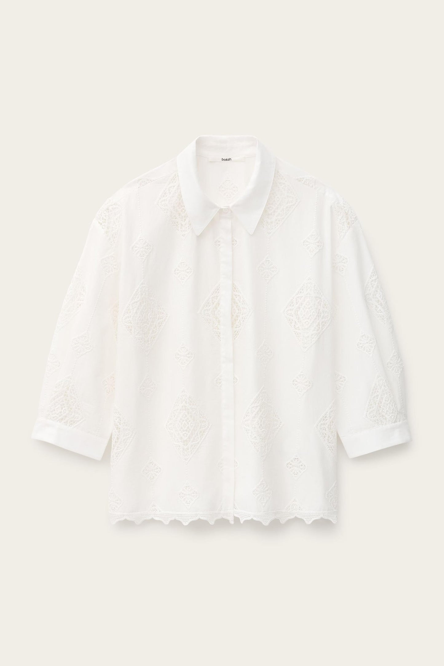 ba&sh 3/4-Sleeved Shirt Muriel Off-White