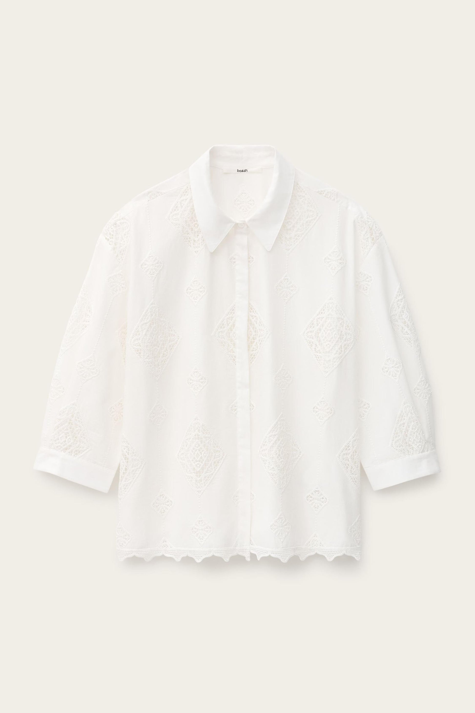 ba&sh 3/4-Sleeved Shirt Muriel Off-White