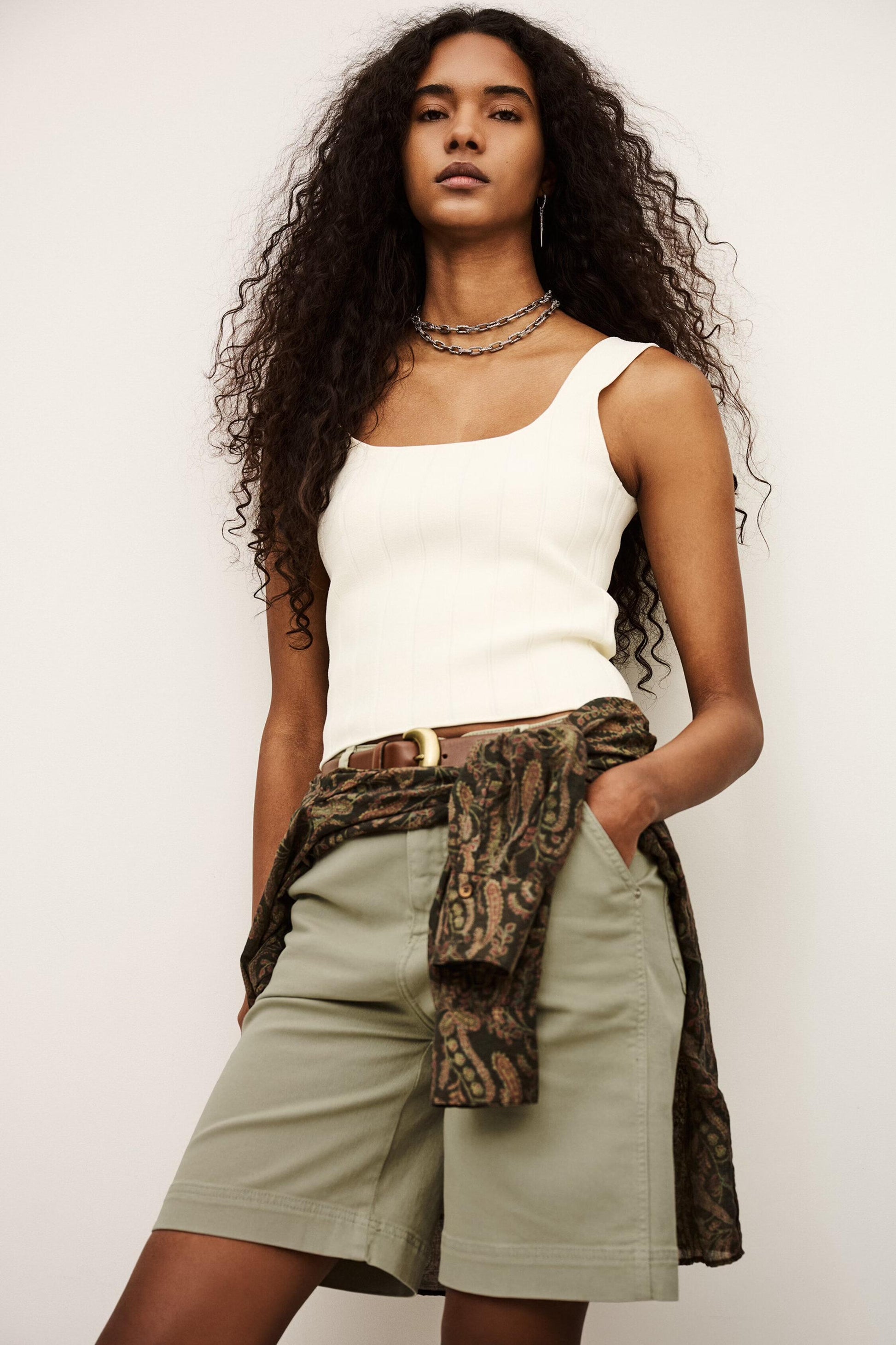 ba&sh Knit Top Chila Off-White