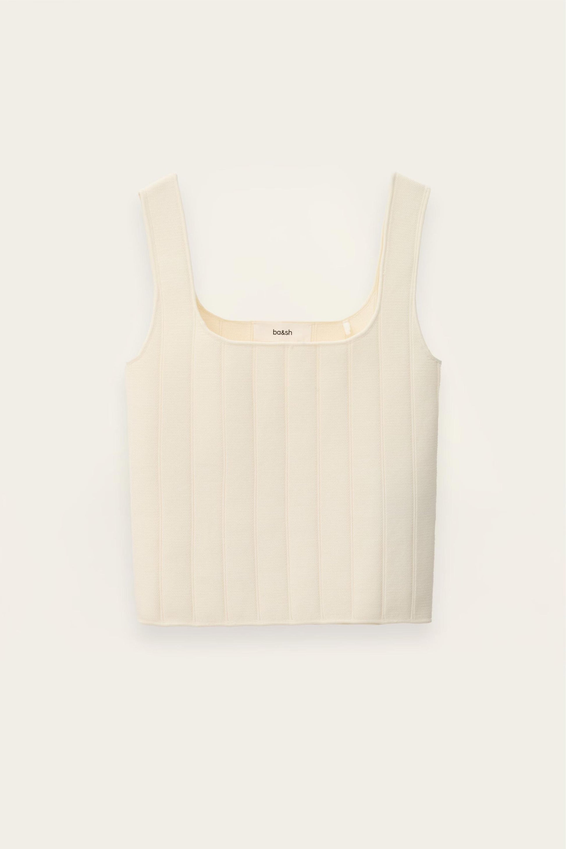 ba&sh Knit Top Chila Off-White
