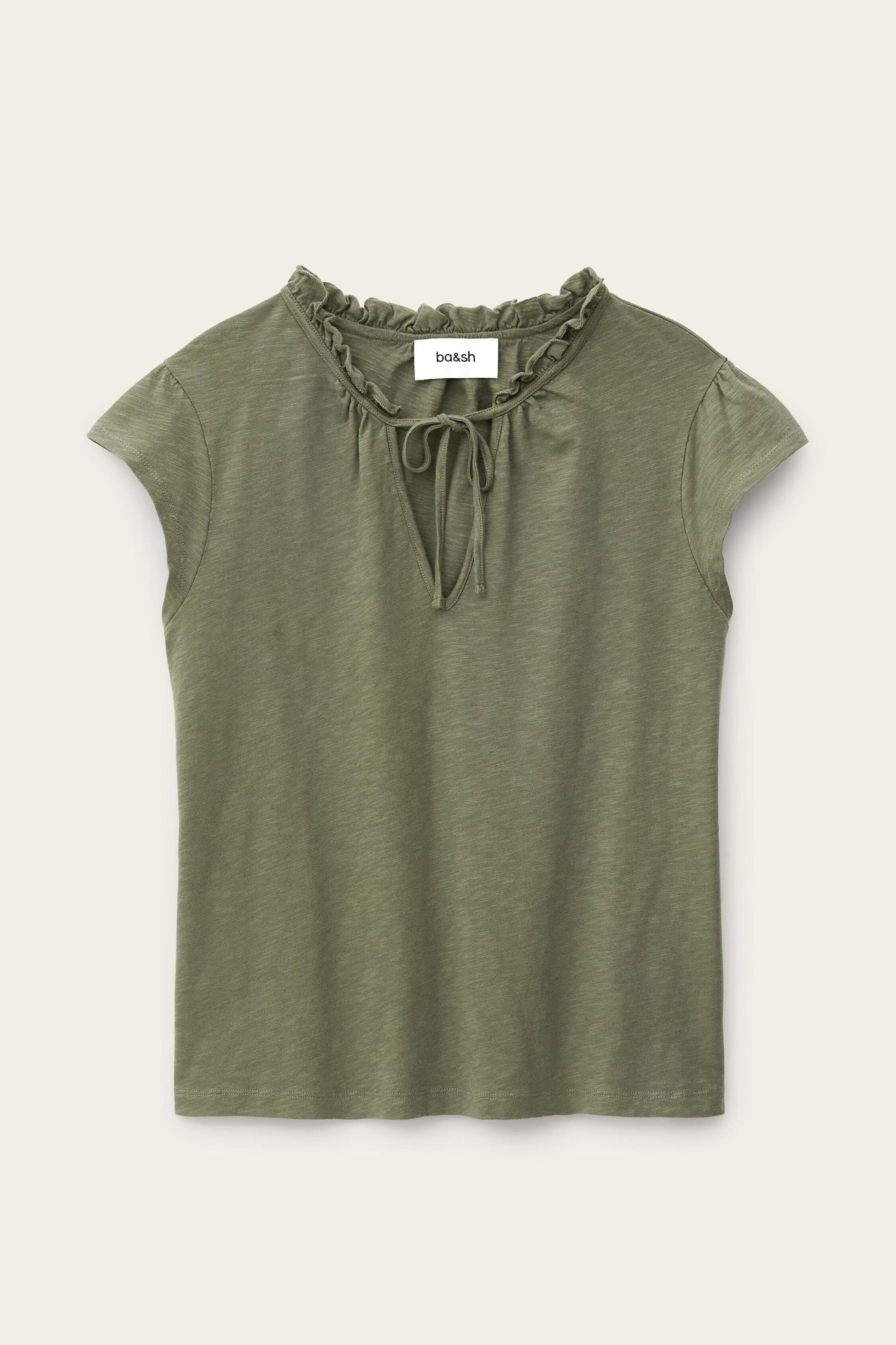 ba&sh Top With Ruffled Sleeves Very Green