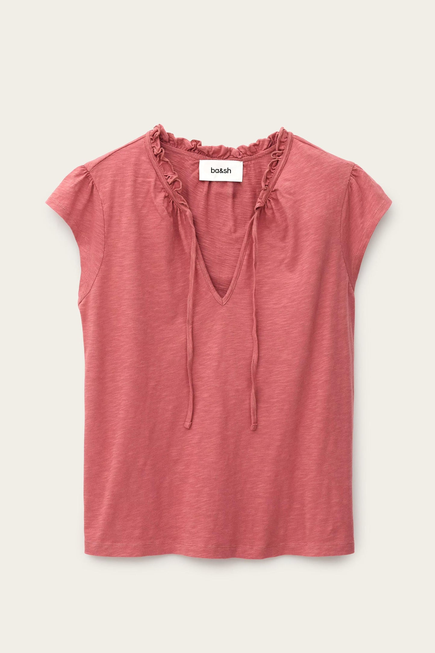 ba&sh Top With Ruffled Sleeves Very Pink