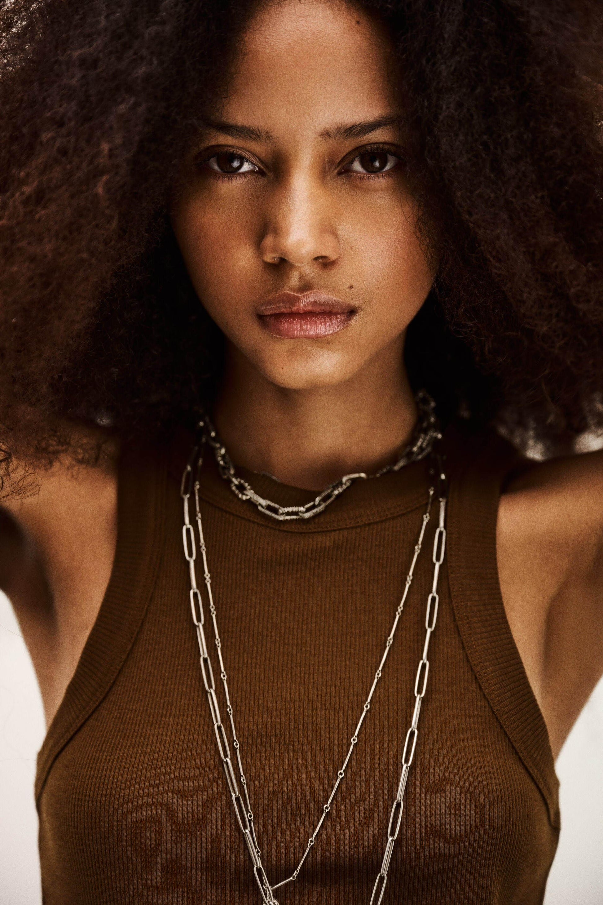 ba&sh Ribbed Cotton Top Cynda Brown