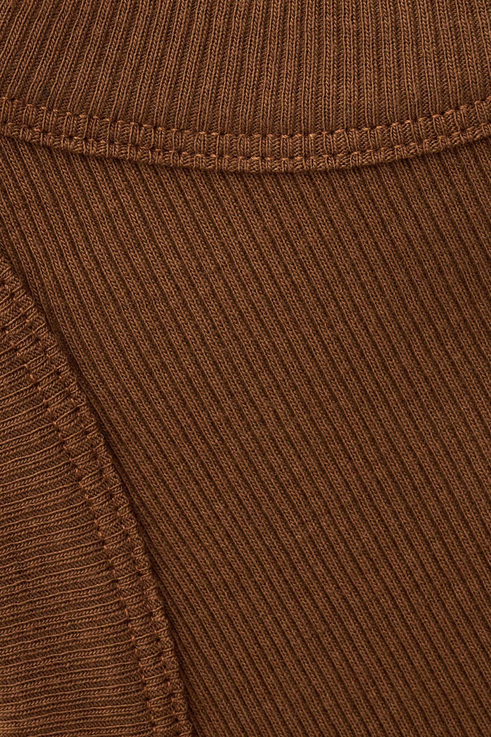 ba&sh Ribbed Cotton Top Cynda Brown