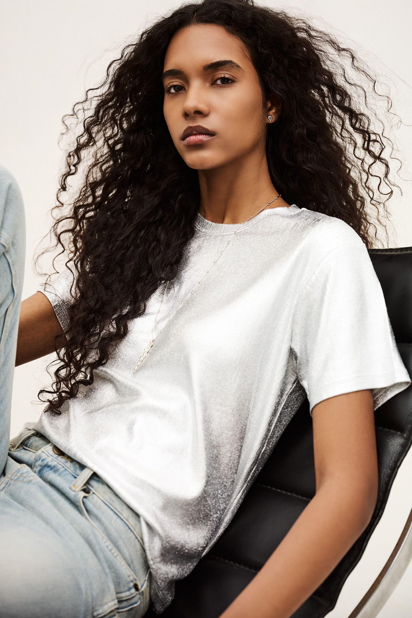 ba&sh Short-Sleeved T-Shirt Sony Gray
