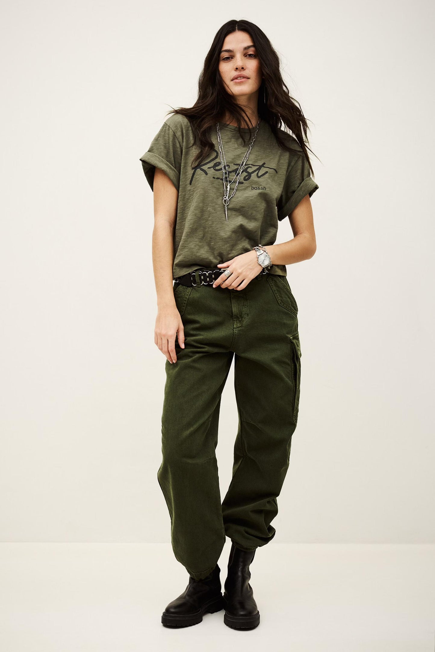 ba&sh Charity T-Shirt Vero Green