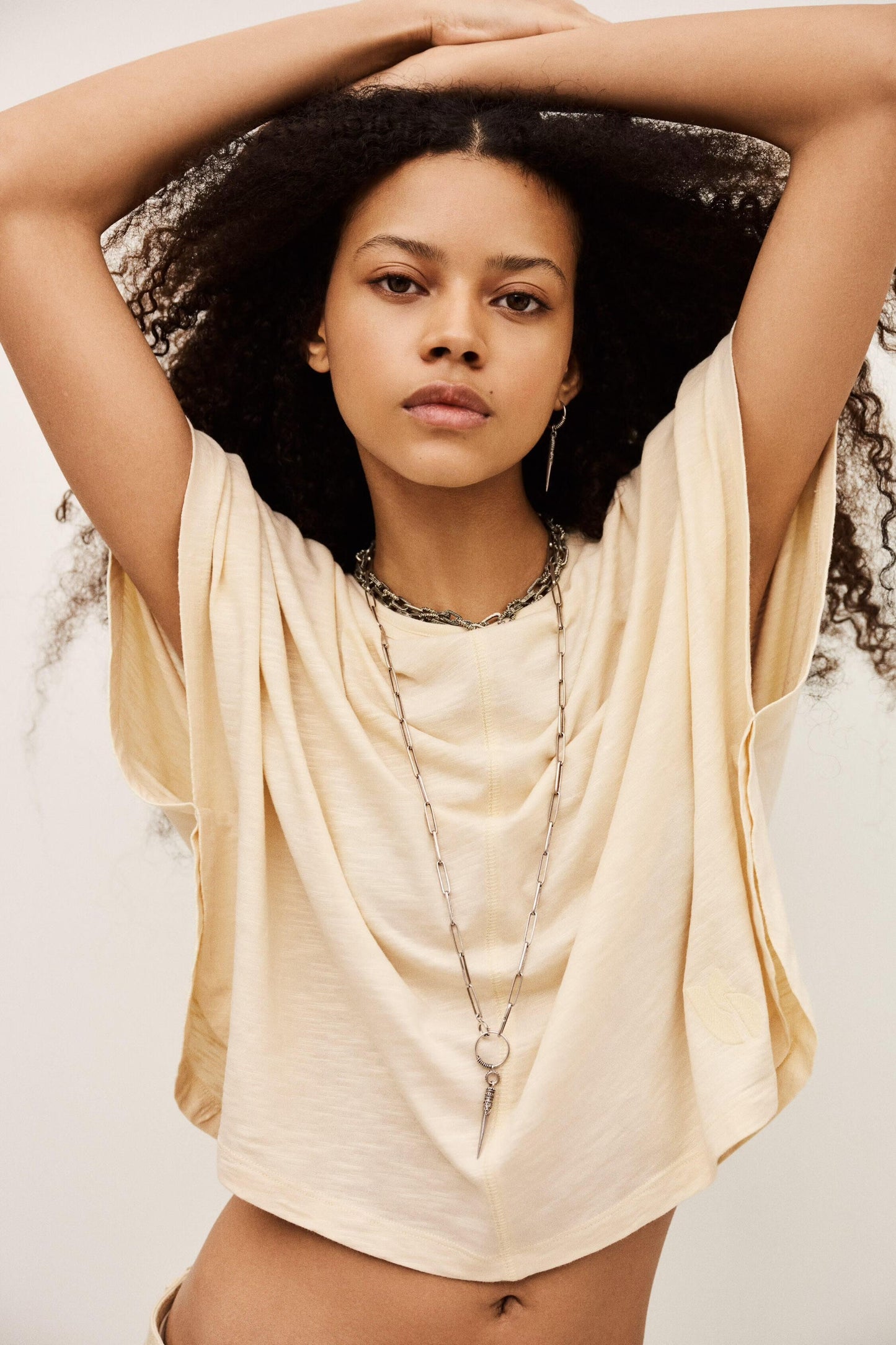 ba&sh Cape T-Shirt Cacia Off-White