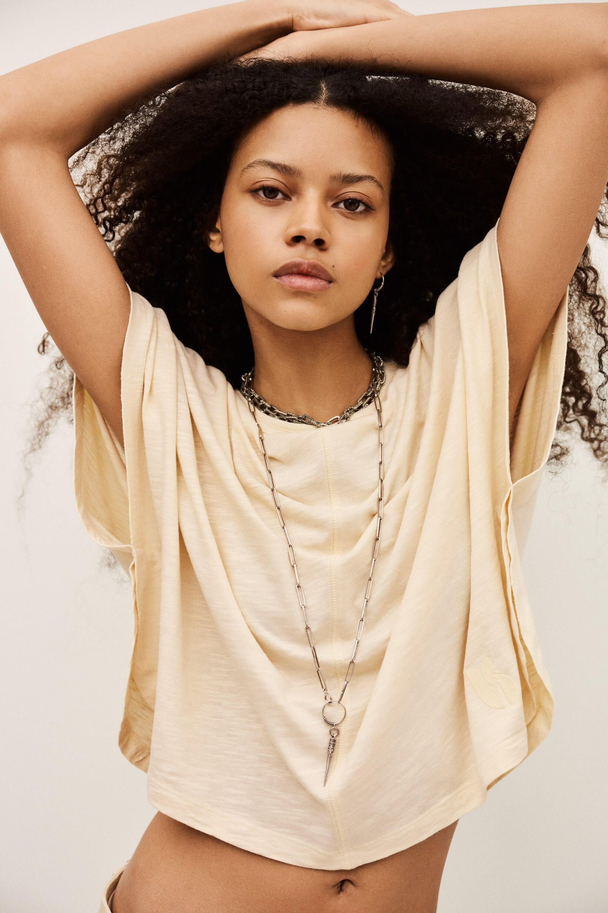 ba&sh Cape T-Shirt Cacia Off-White