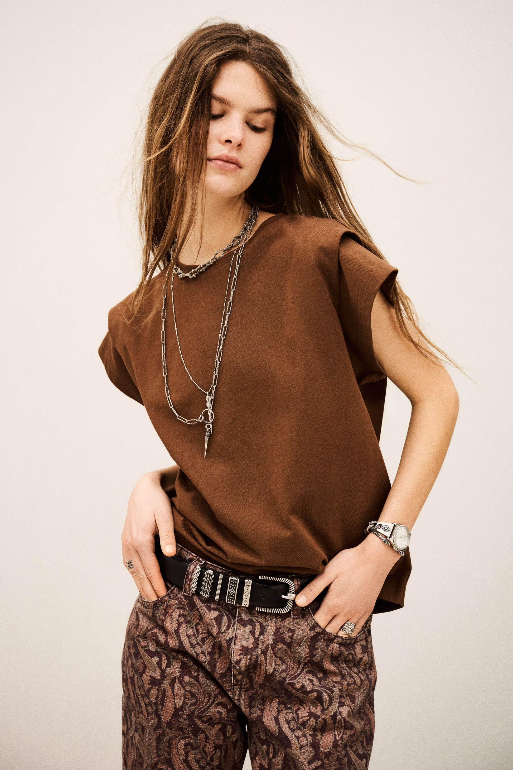 ba&sh T-Shirt Pio Brown