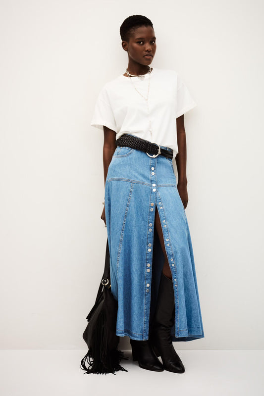 ba&sh Short-Sleeve T-Shirt Rosie Off-White