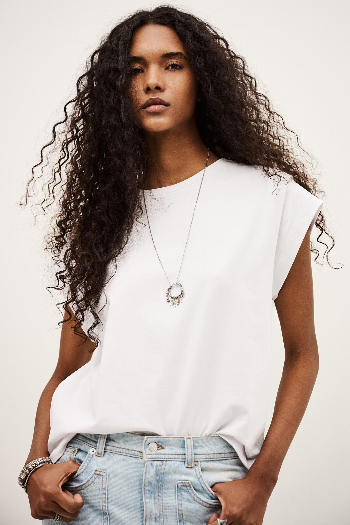 ba&sh Loose T-Shirt Pio White