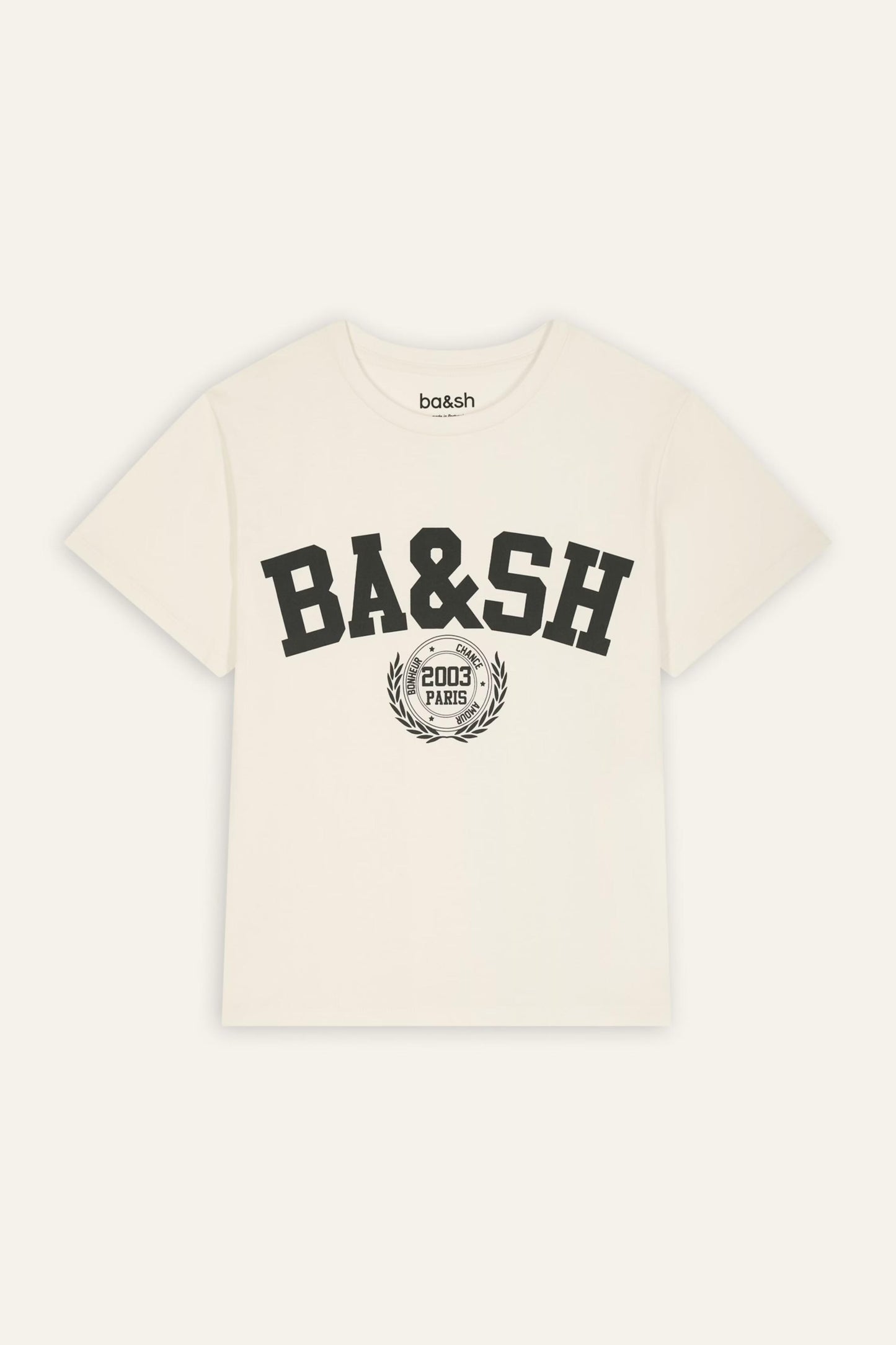 ba&sh College Style T-Shirt Ioni Off-White