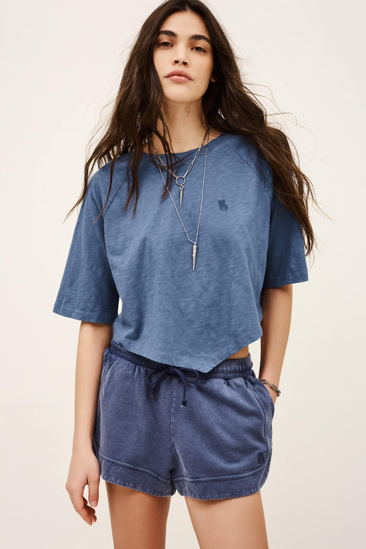 ba&sh Cotton T-Shirt Vany Blue