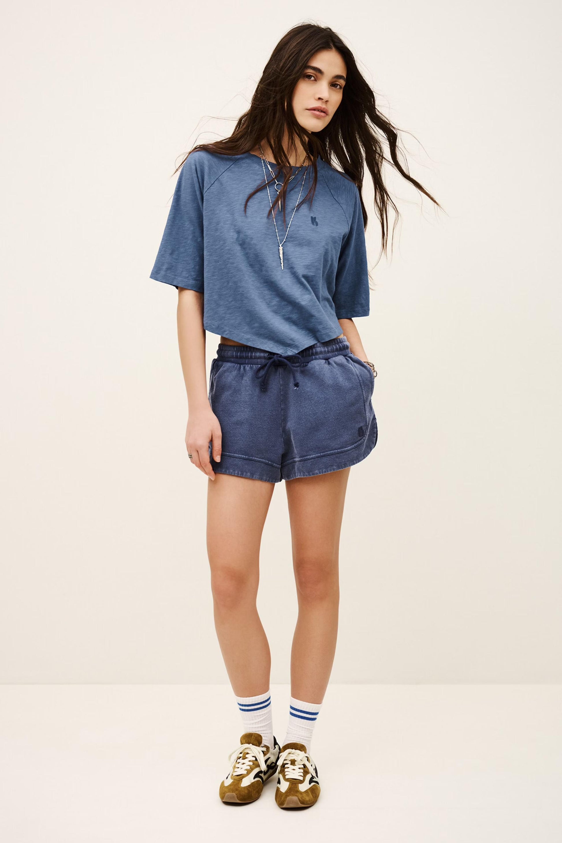 ba&sh Cotton T-Shirt Vany Blue