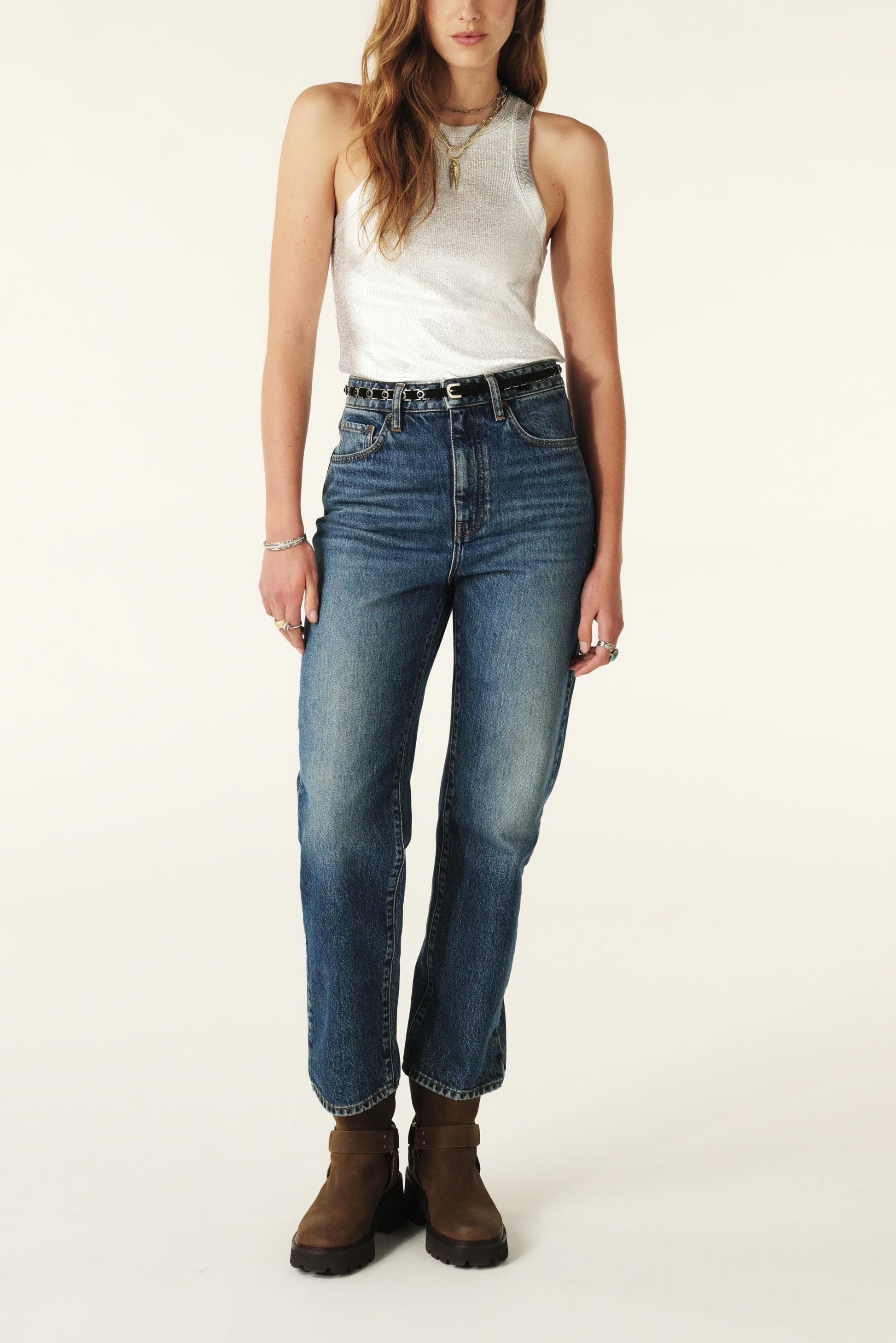 ba&sh Sleeveless Top Shadey Gray